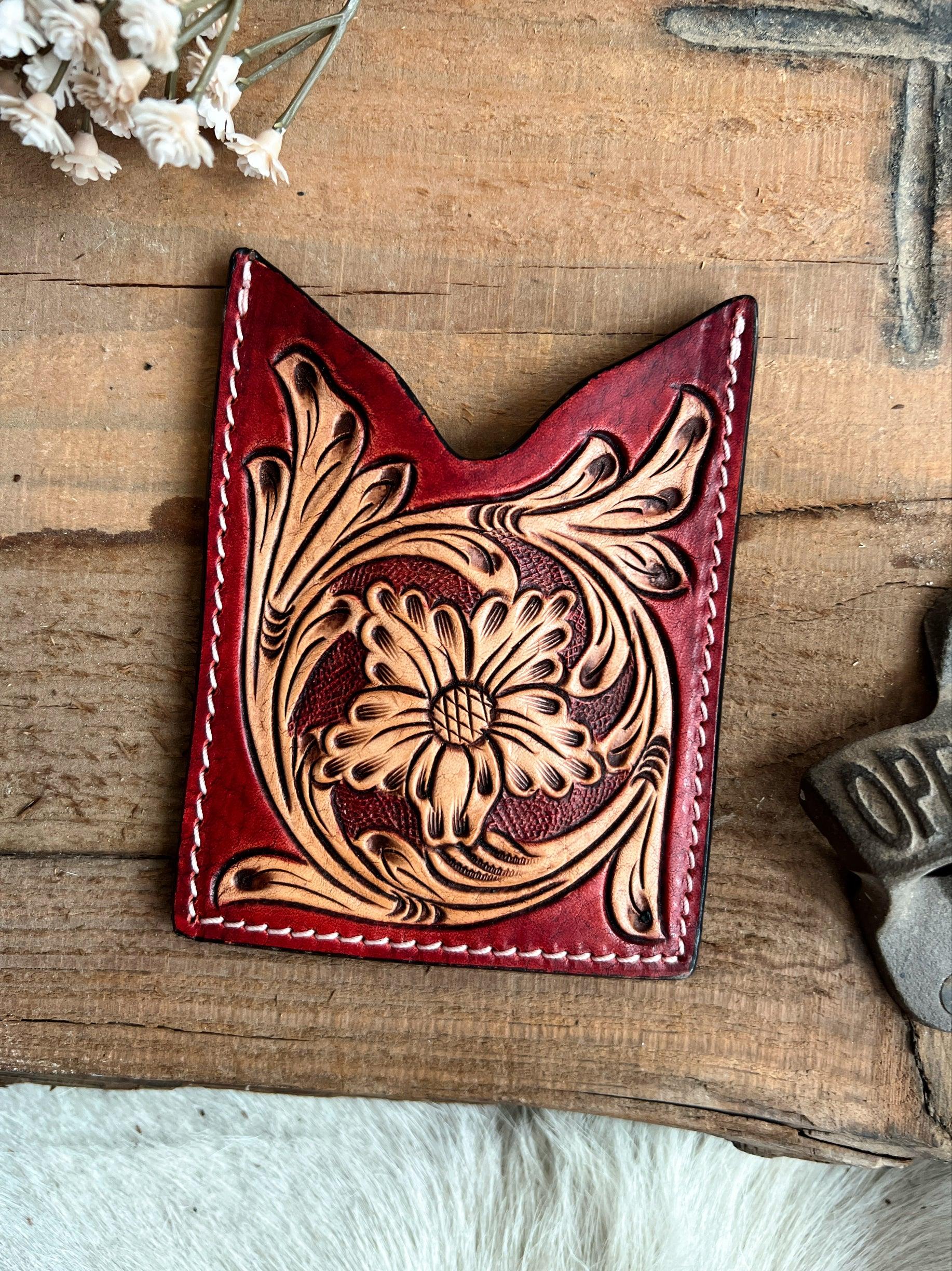American Darling Tooled Leather Card Holder Product Image