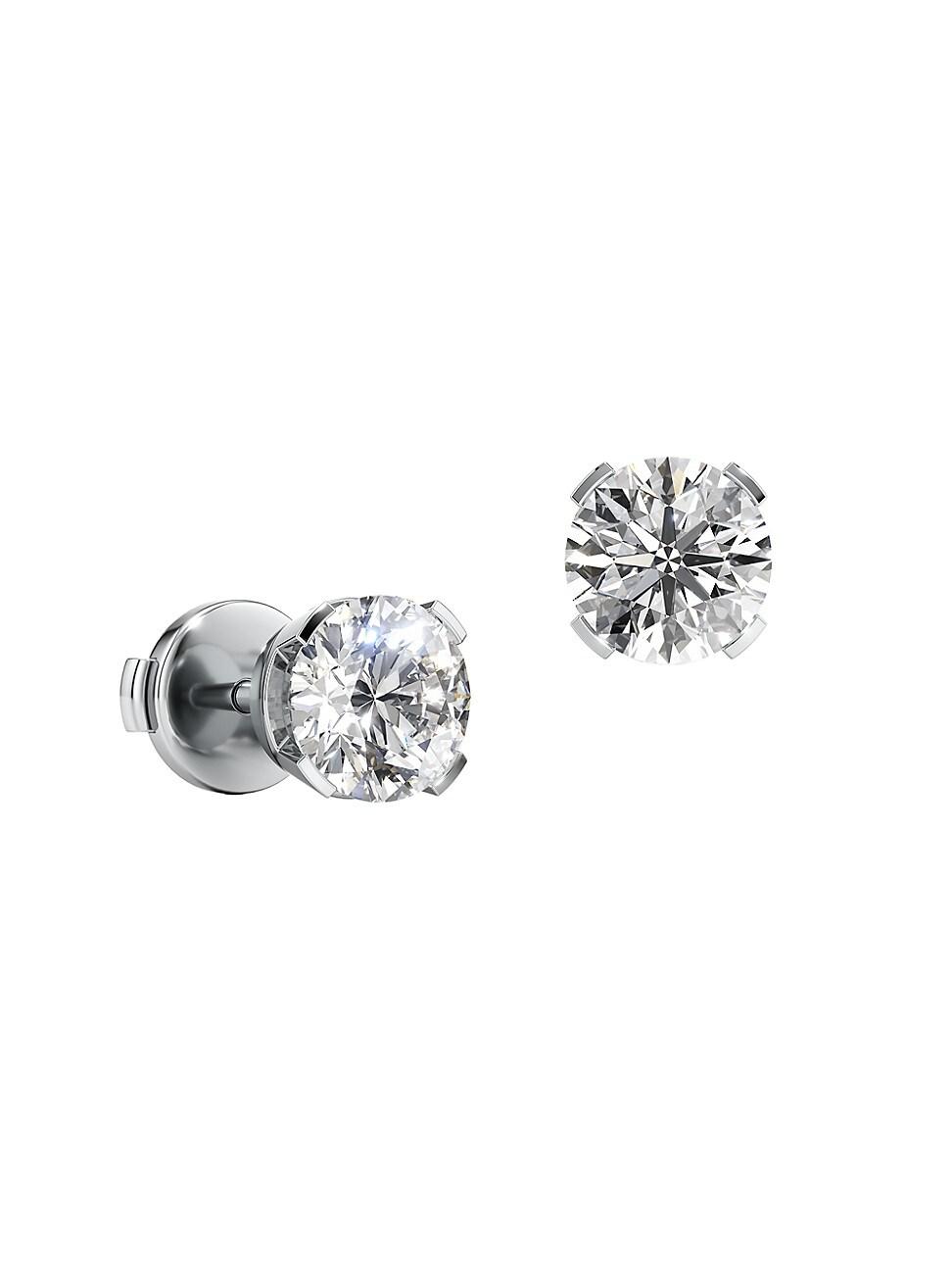 Womens Meta 18K White Gold & 2.01 TCW Lab-Grown Diamond Stud Earrings Product Image