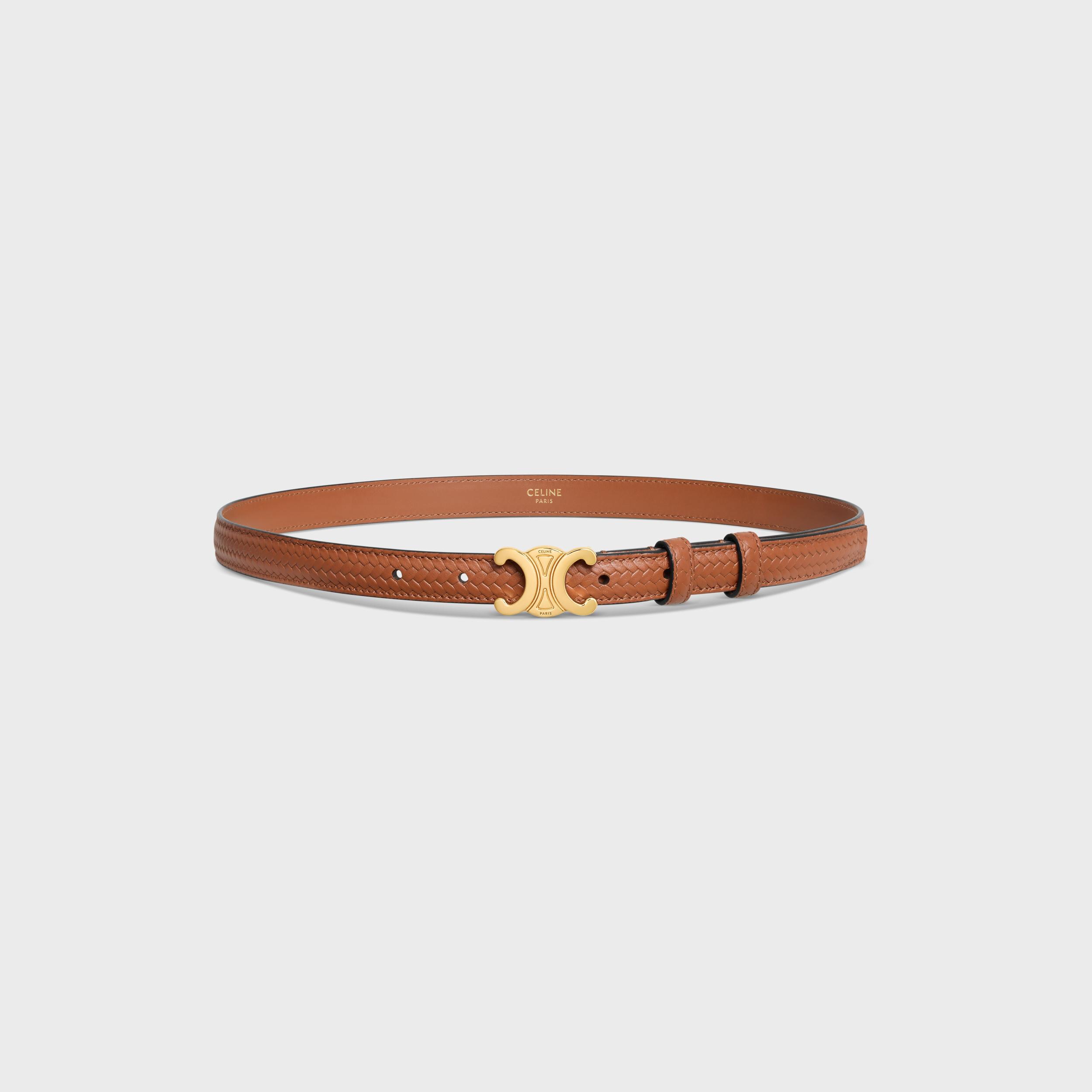 Small Triomphe Belt IN Natural Calfskin with Braided effect Product Image