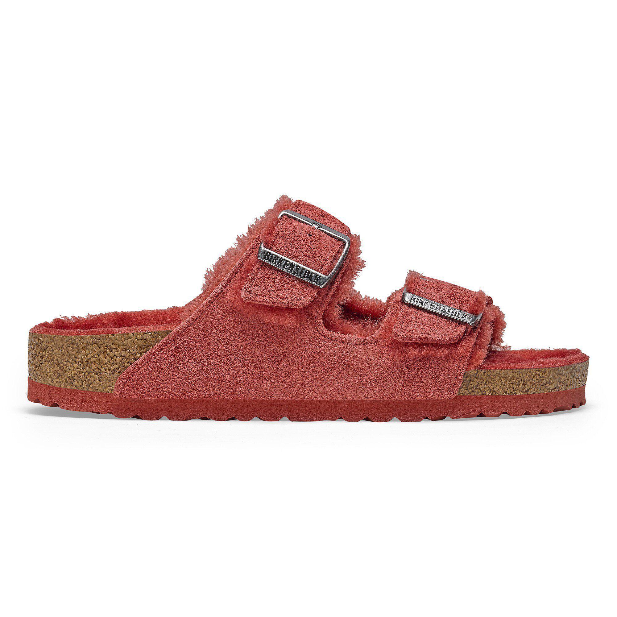Arizona Shearling Suede Leather Sienna Red Product Image