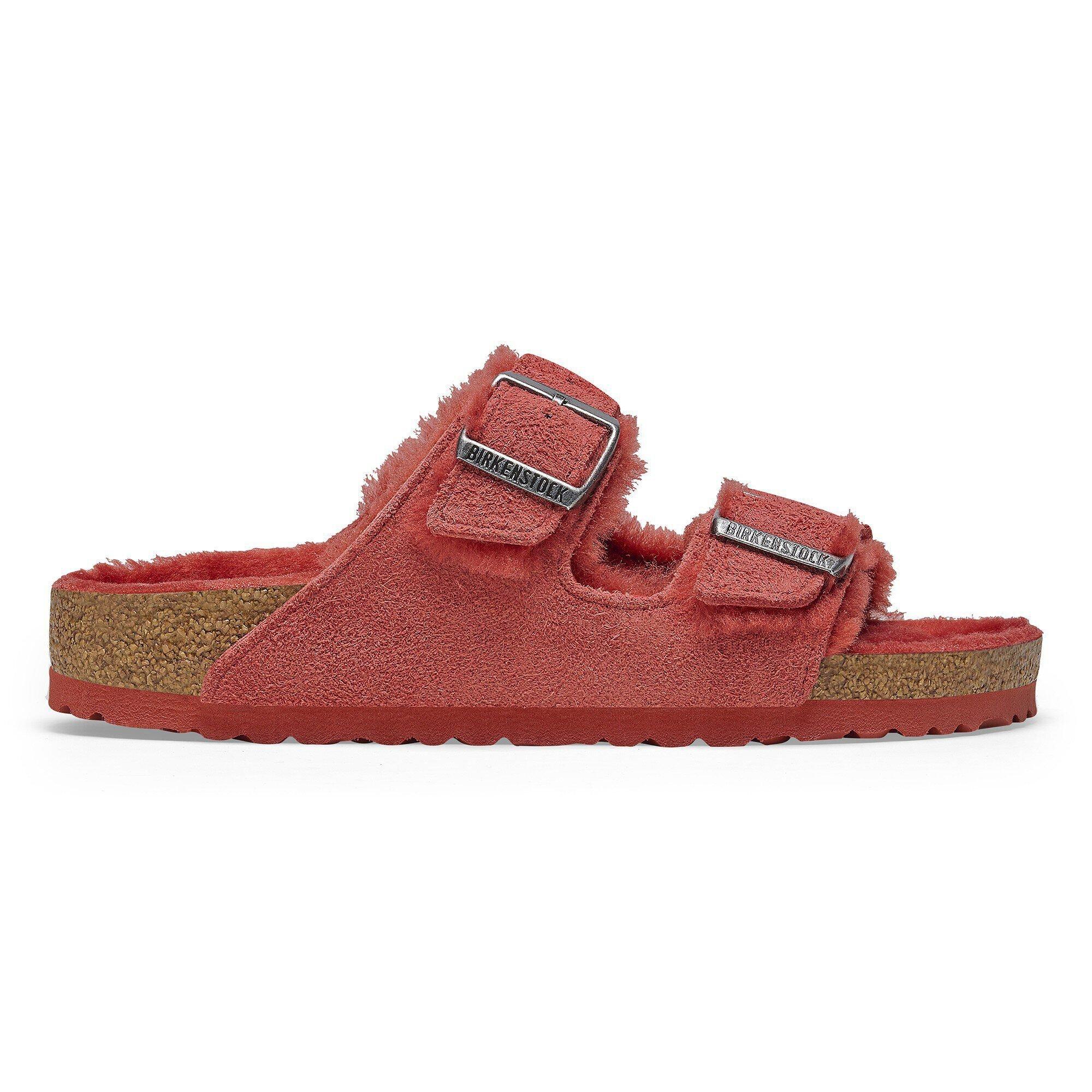 Arizona Shearling Suede Leather Sienna Red Product Image