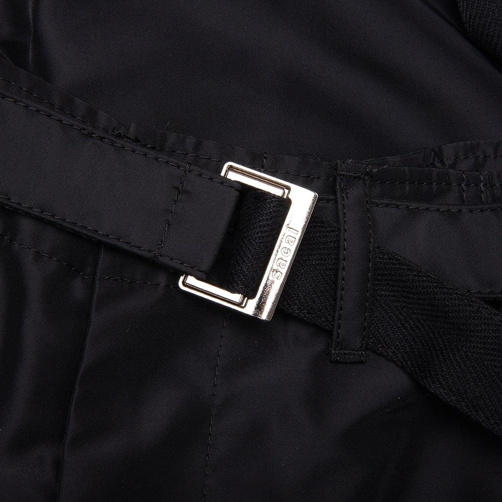 Belted Nylon Bermuda Cargo Shorts - Black Male Product Image