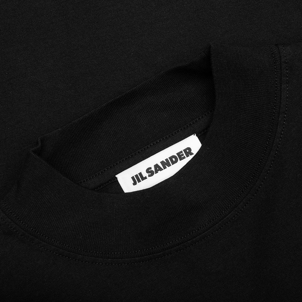 Mock Neck Boxy Fit T-Shirt - Black Male Product Image