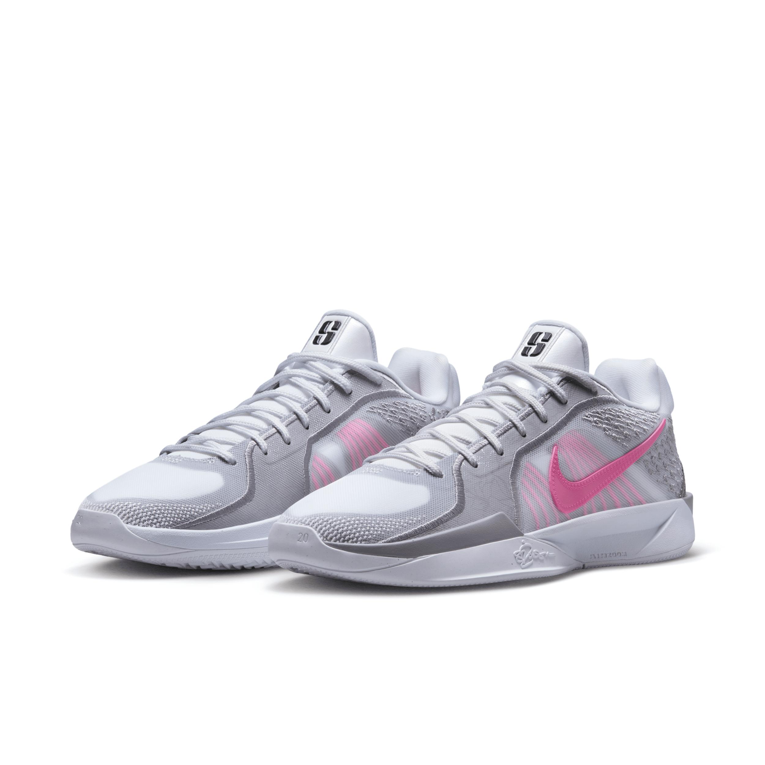 Nike Womens Sabrina 2 Basketball Shoes in White/Pinksicle/Cement Grey Product Image