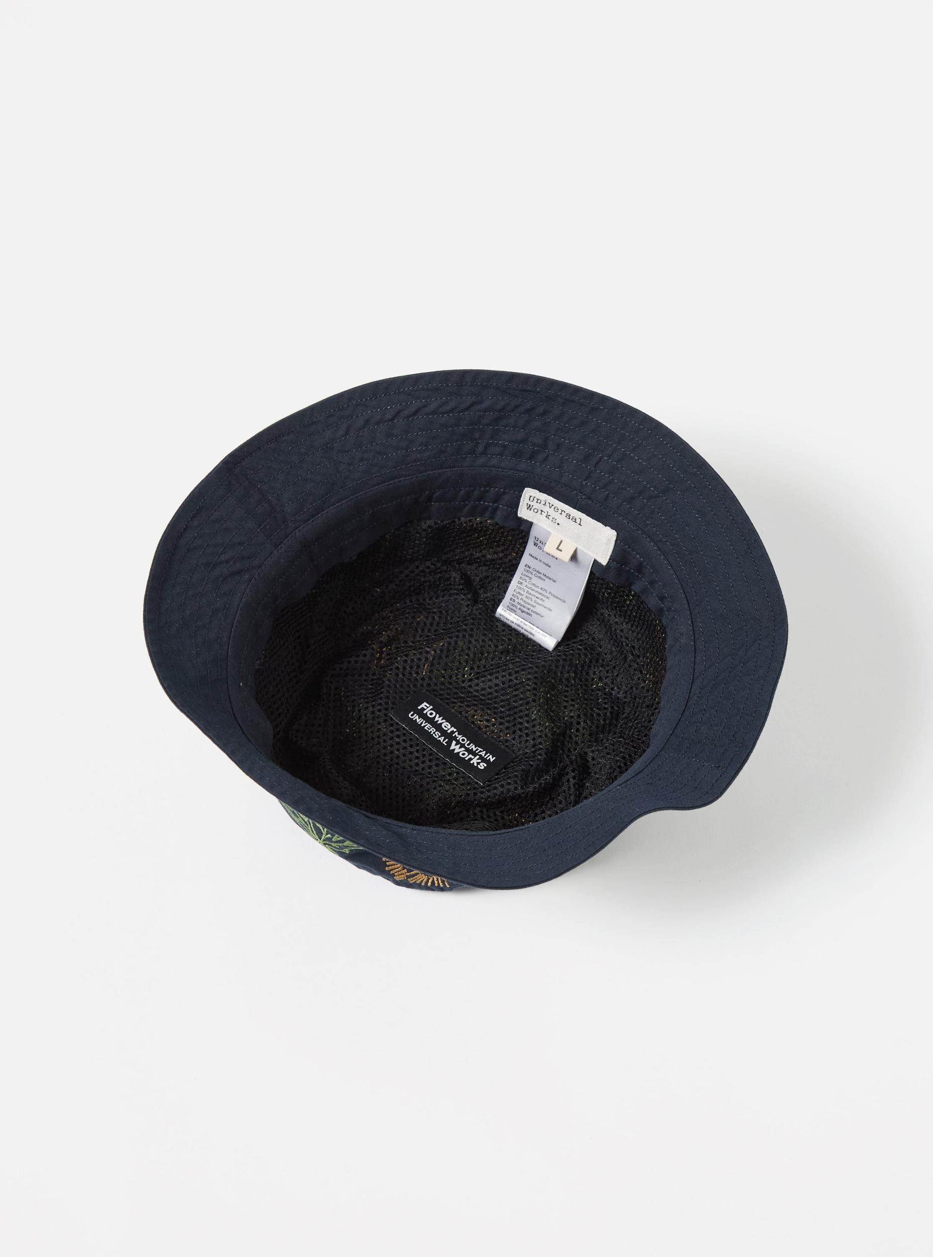 Flower Mountain x Universal Works Beach Hat in Navy Broadcloth Product Image