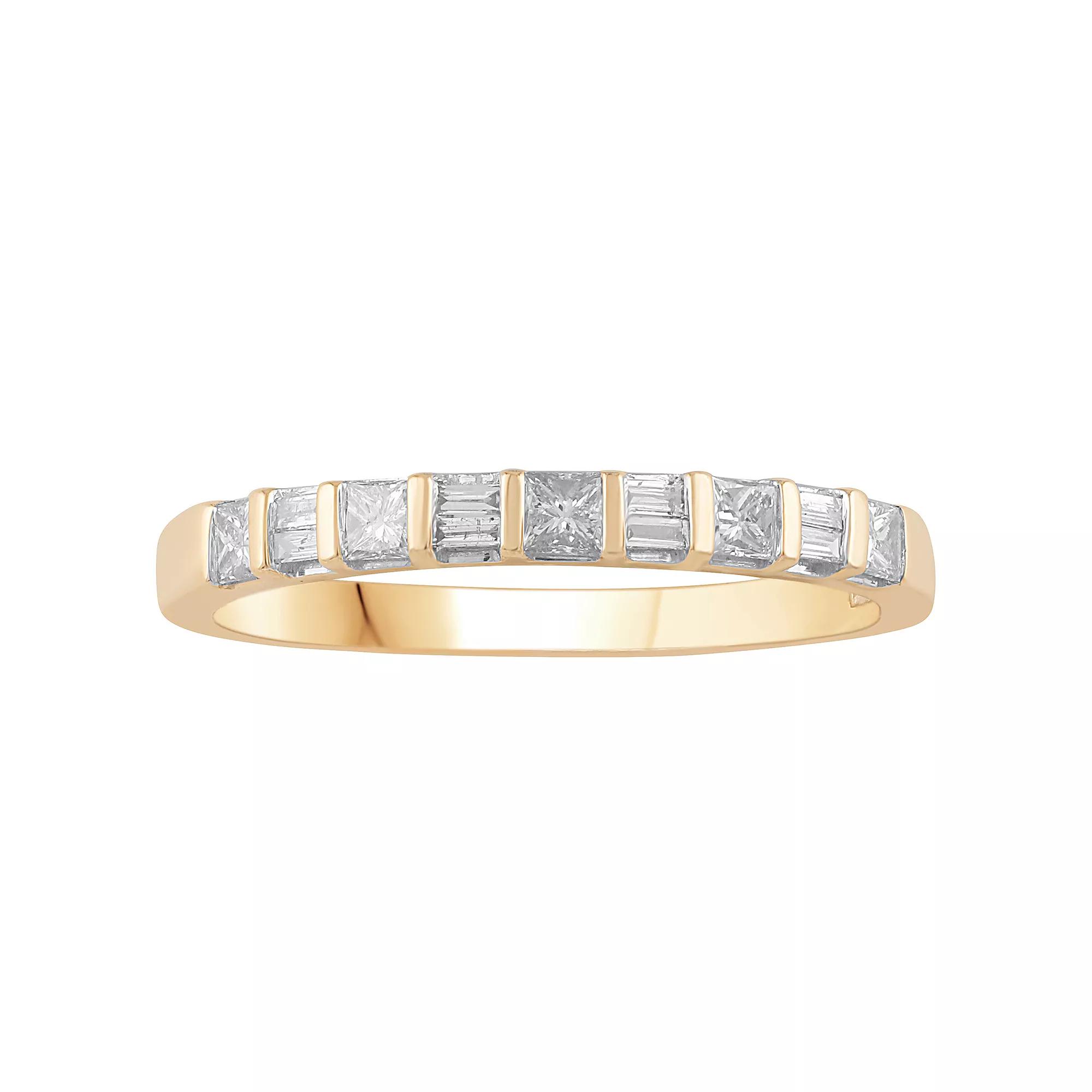 10k Gold 1/3 Carat T.W. Diamond Stackable Band Ring, Women's, Size: 6, Yellow Product Image