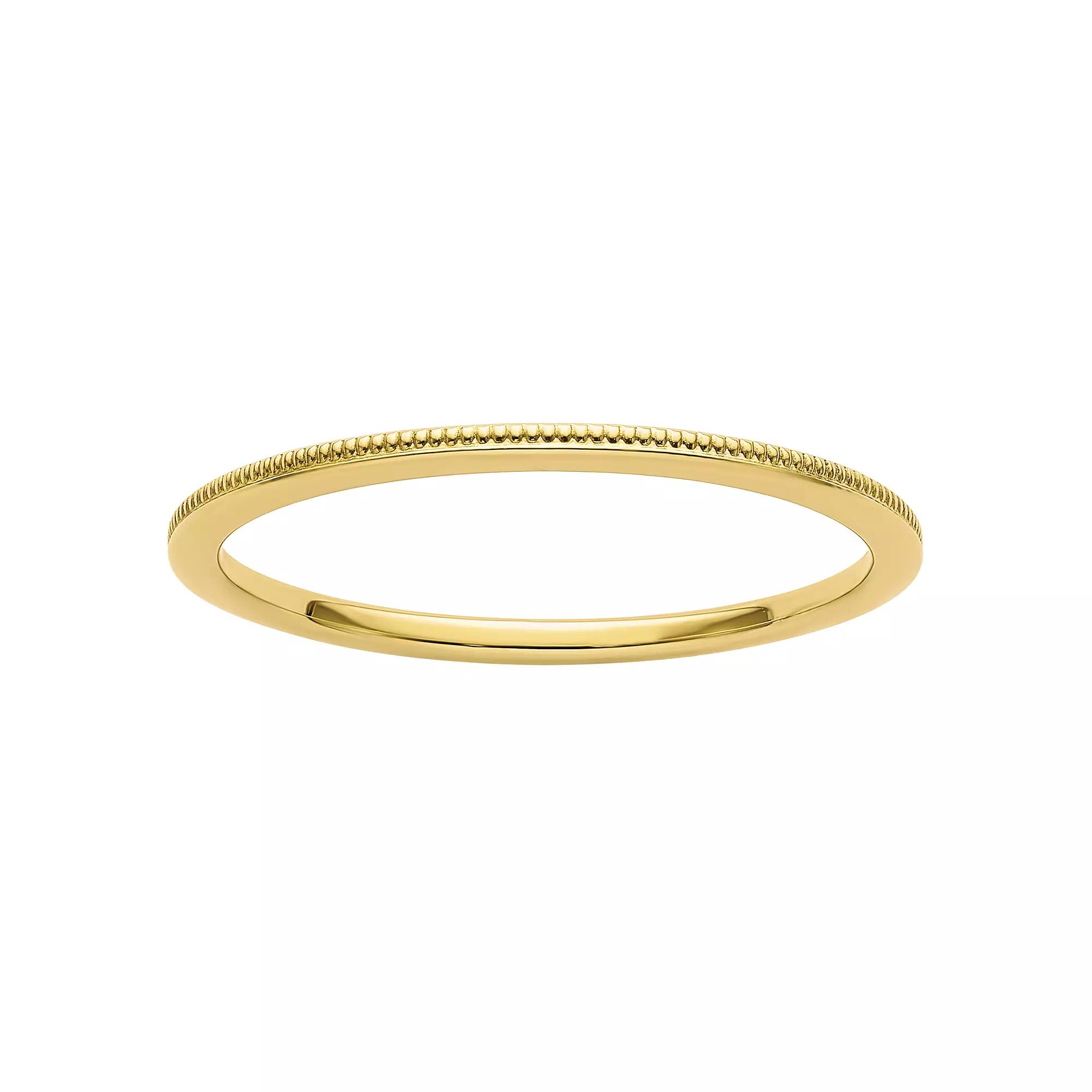 Stacks & Stones 10k Gold 1.2 mm Milgrain Stackable Band, Women's, Size: 6 Product Image