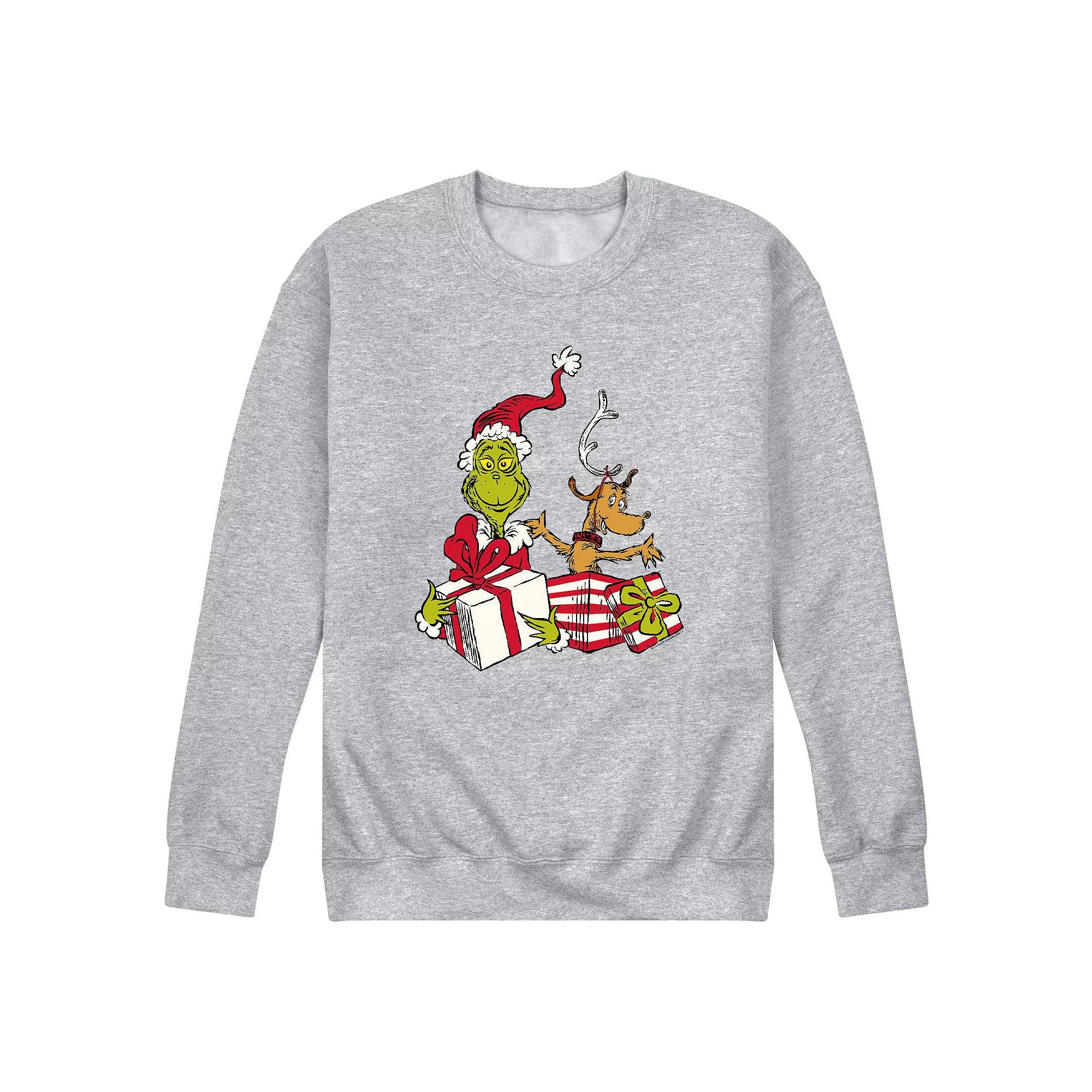 Men's Dr. Suess The Grinch & Max Sweatshirt,  Product Image