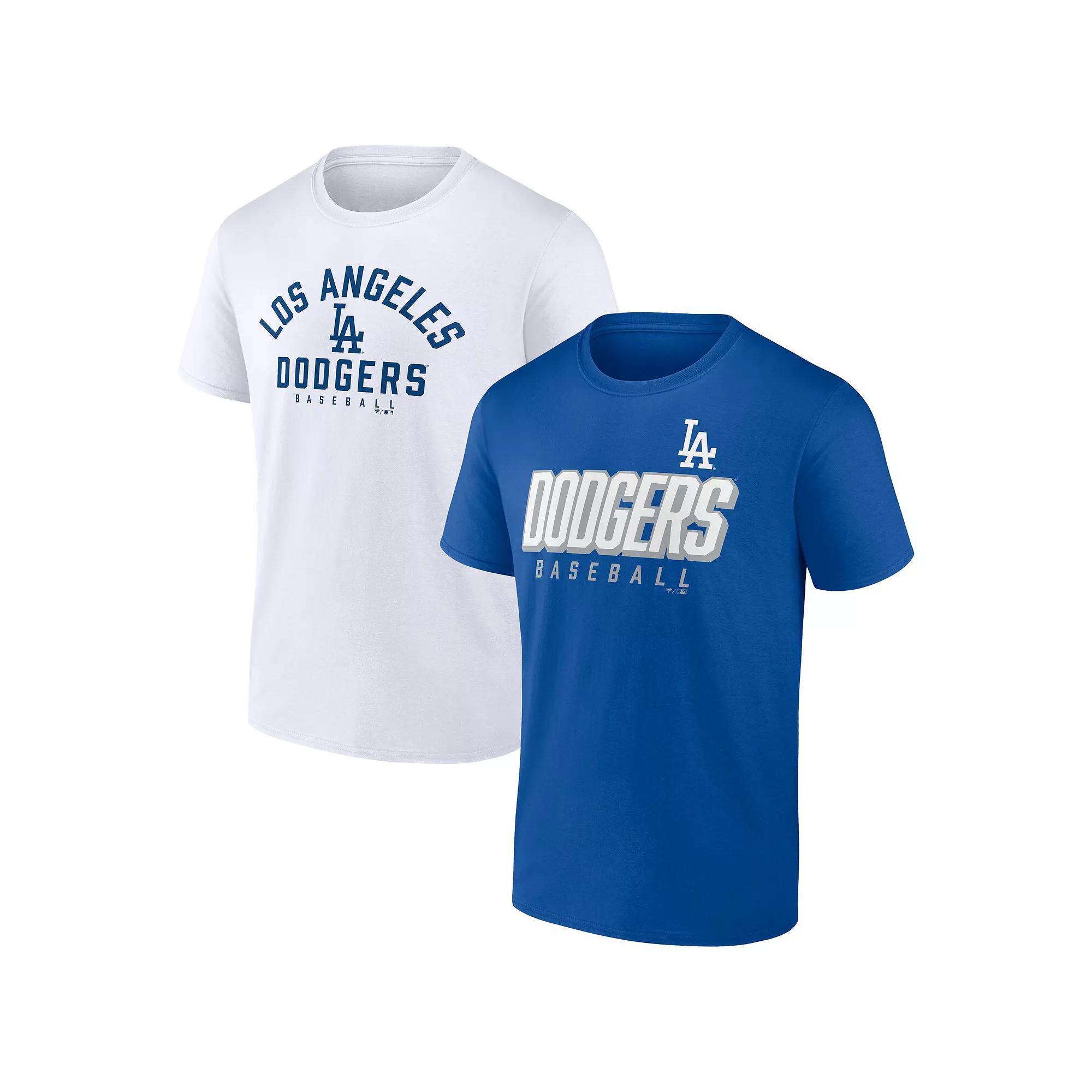 Men's Fanatics Branded Royal/White Los Angeles Dodgers Player Pack T-Shirt Combo Set, Size: Small, Blue Product Image