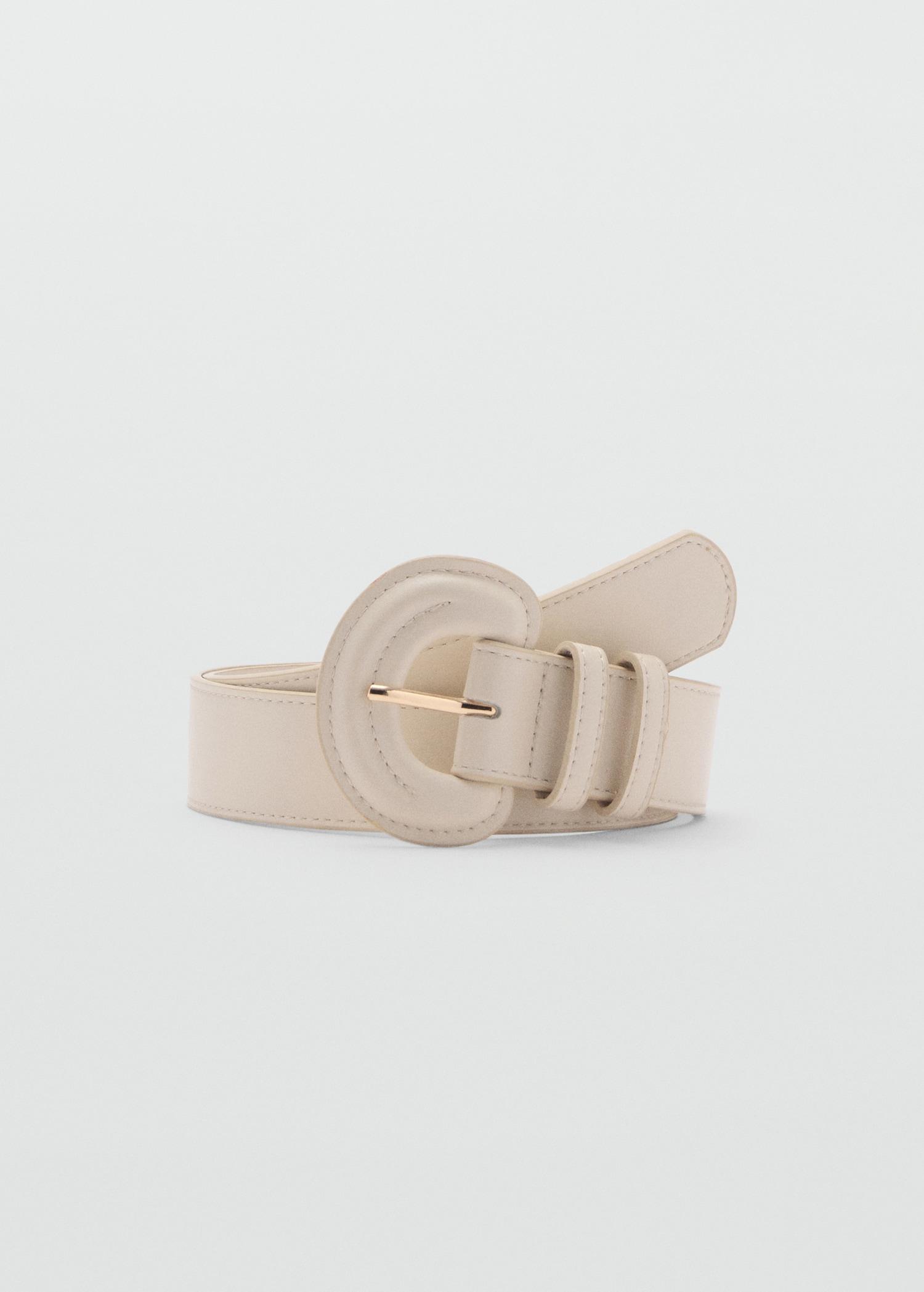 Oval buckle belt - Women | MANGO USA Product Image