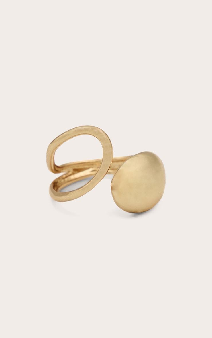 Gold Plated Smooth Asymmetrical Ring Product Image