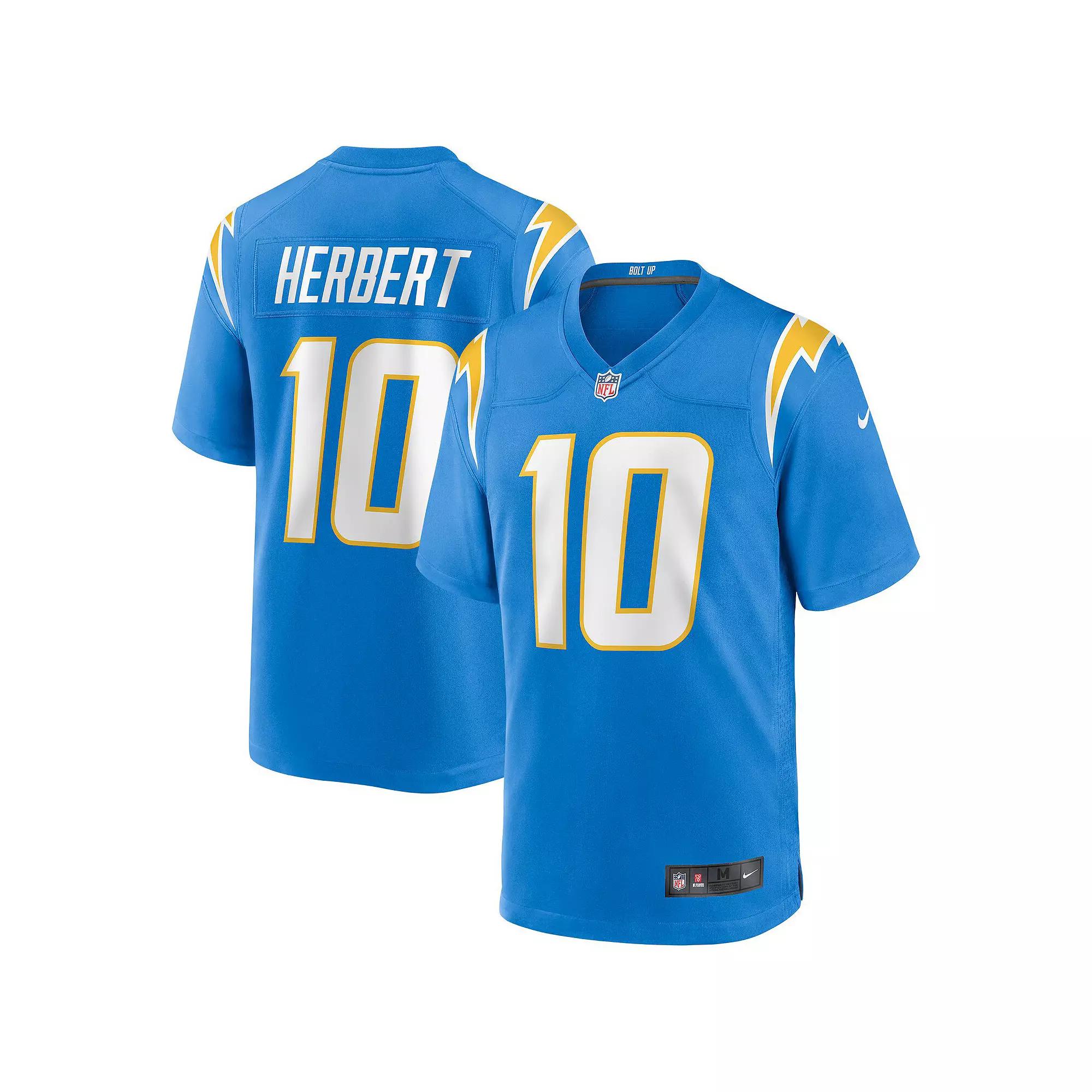 Men's Nike Justin Herbert Powder Blue Los Angeles Chargers 2020 NFL Draft First Round Pick Game Jersey,  Product Image
