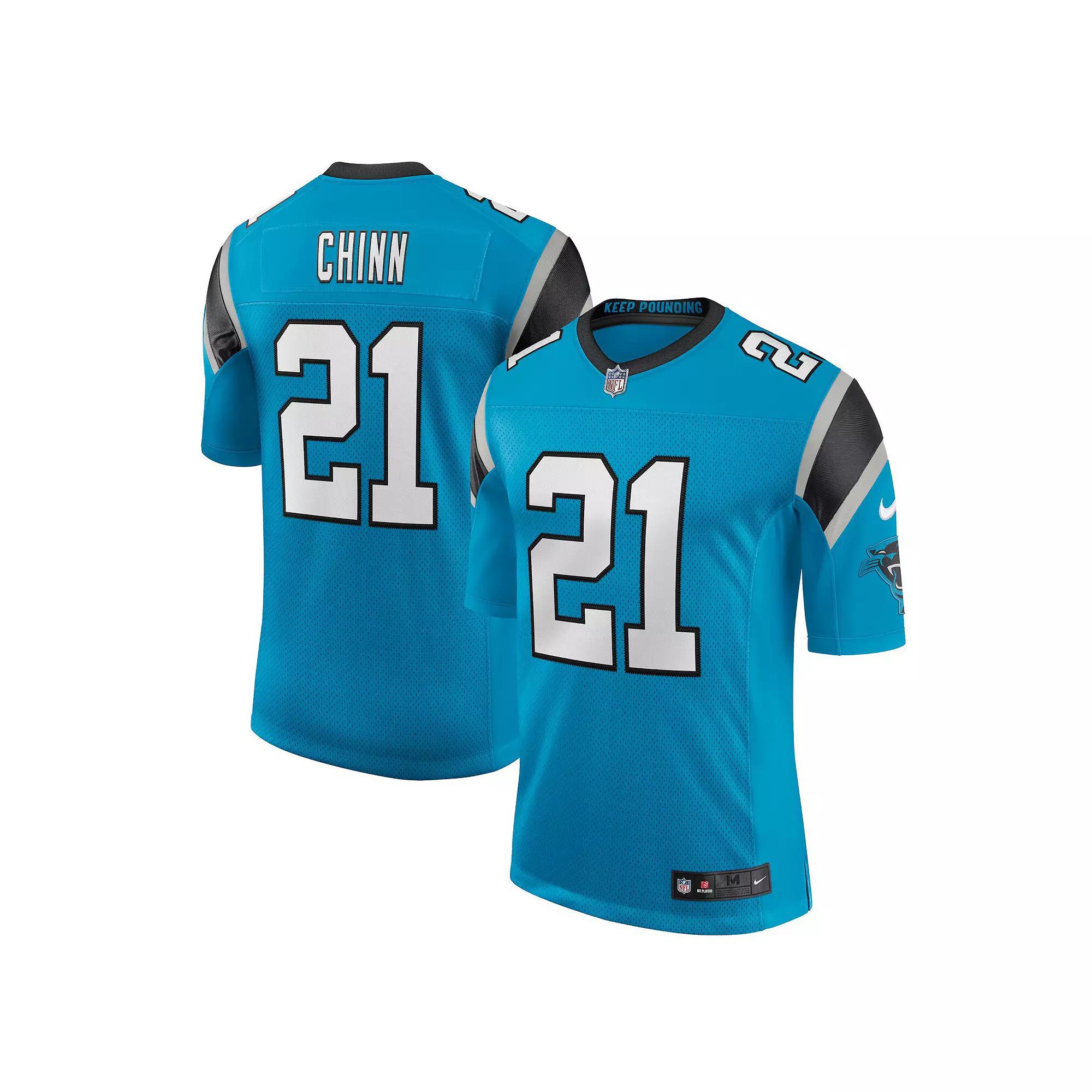 Men's Nike Jeremy Chinn Blue Carolina Panthers Vapor Limited Jersey, Size: Small Product Image