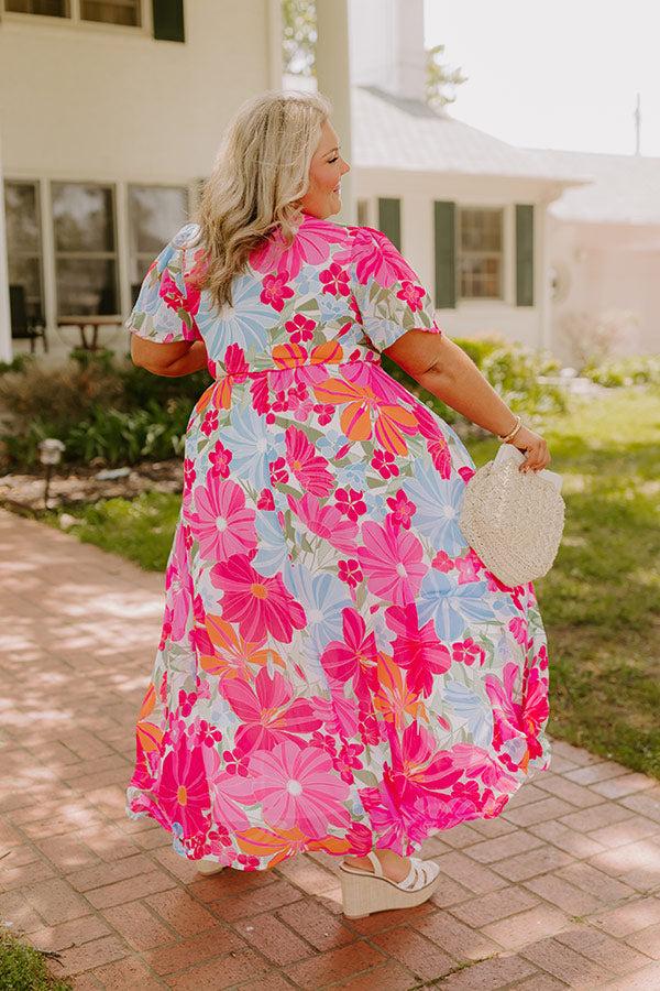 Paradise Garden Floral Maxi Dress Curves Product Image