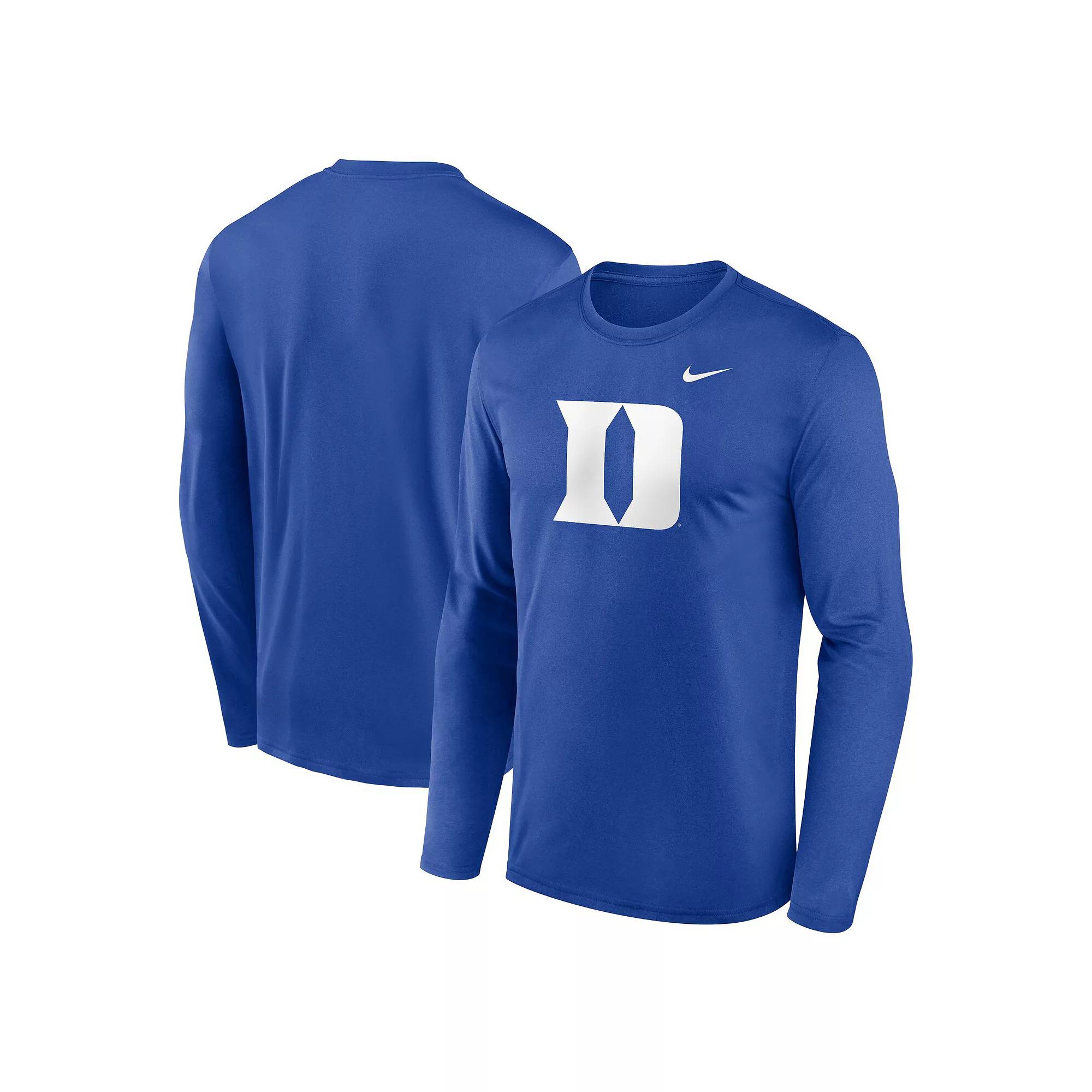 Men's Nike Royal Duke Blue Devils Primetime Primary Legend Long Sleeve T-Shirt,  Product Image