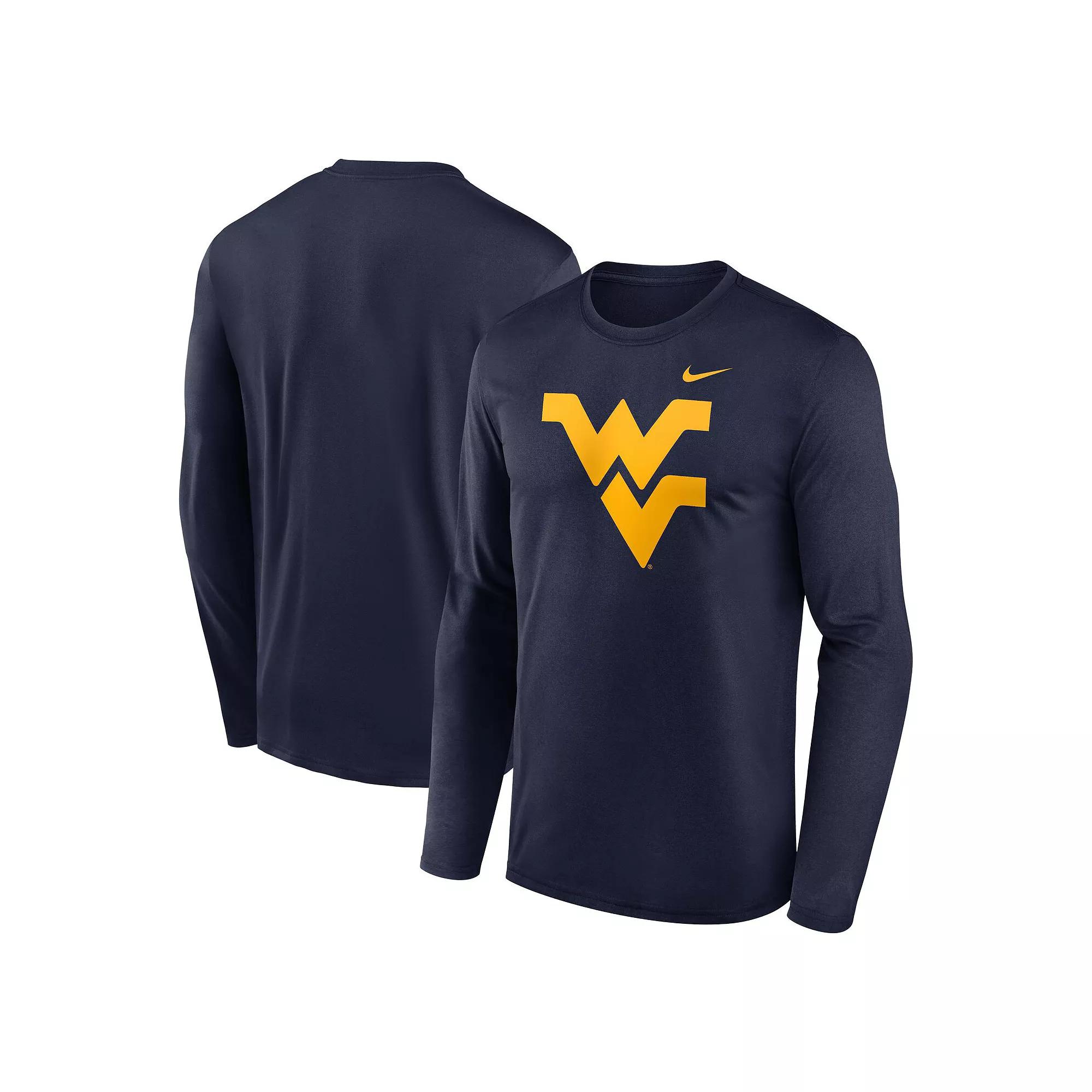 Men's Nike Navy West Virginia Mountaineers Primetime Primary Legend Long Sleeve T-Shirt,  Product Image