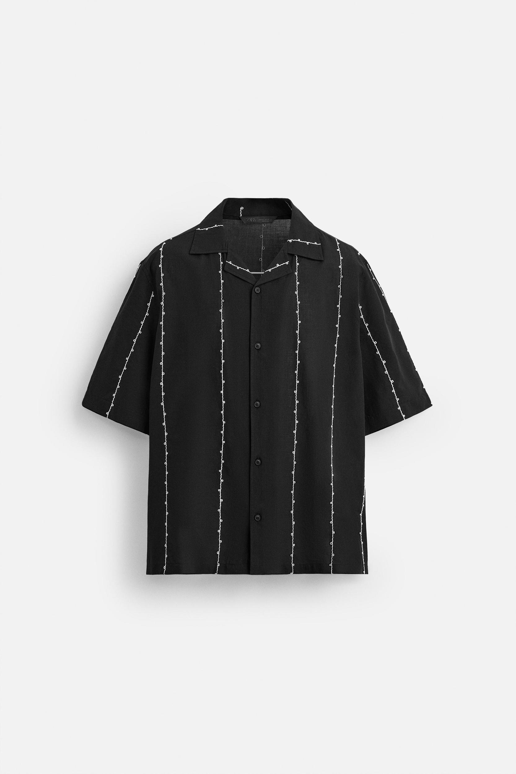 CONTRAST EMBROIDERY SHIRT Product Image