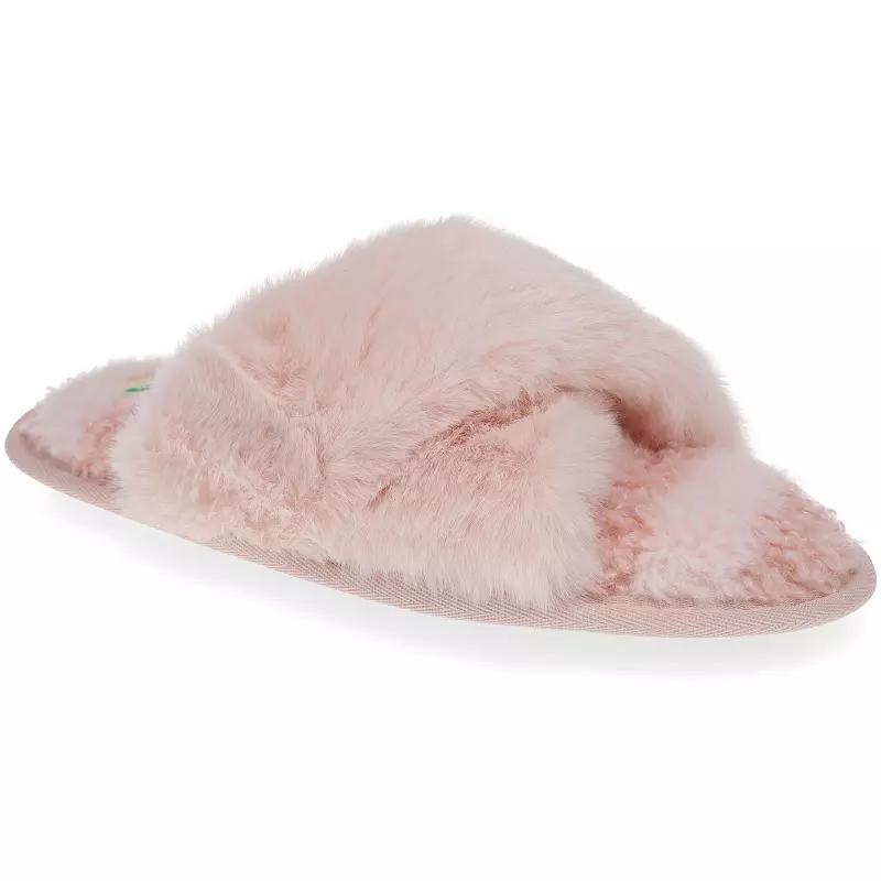 Honeydew Women's Mixed Media Crossband Slippers, Size: 7-8, Ivory Product Image