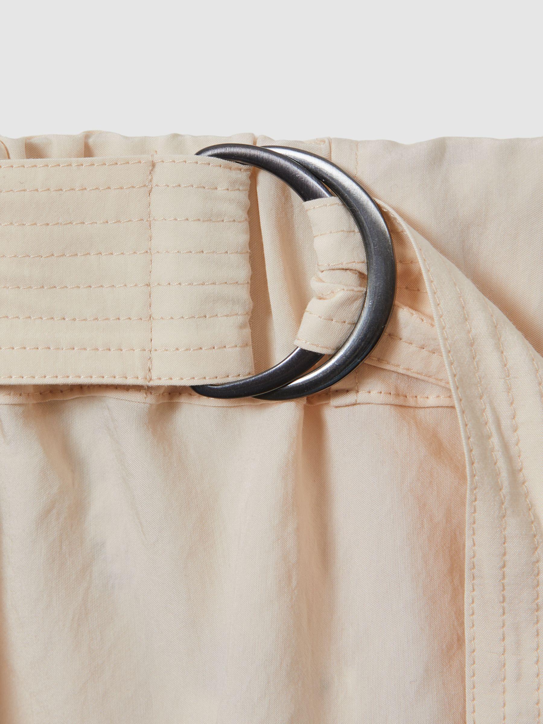 Belted Parachute Midi Skirt in Cream Product Image