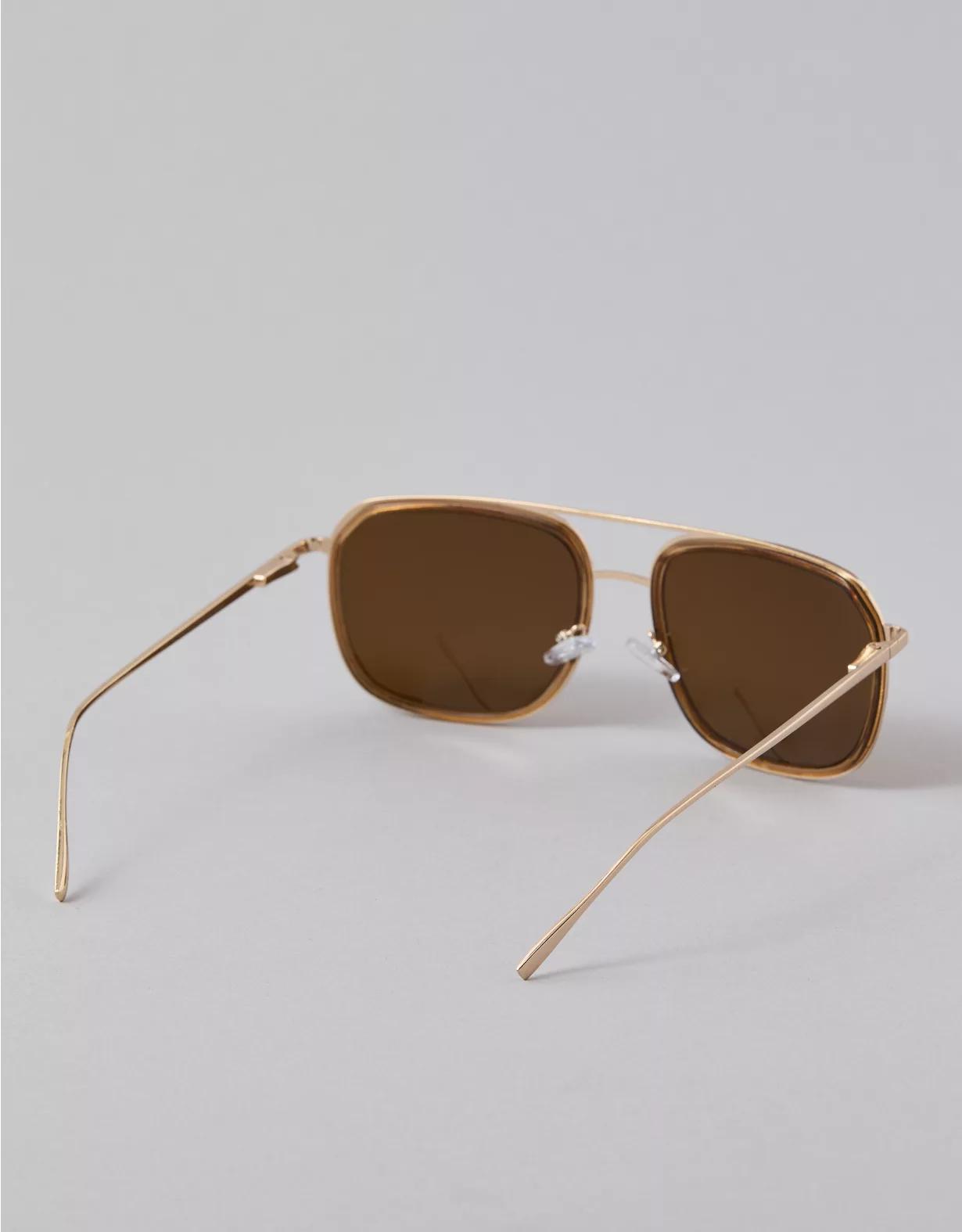 AE Metal Frame Square Tinted Sunglasses Product Image