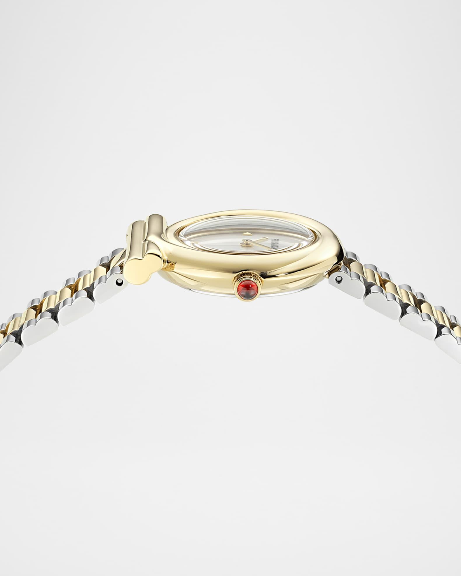 Gancini Twisted 28MM Two Tone Mother of Pearl Watch Product Image