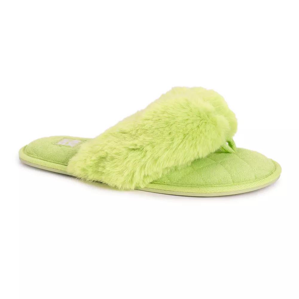 MUK LUKS Maren Faux Fur Women's Thong Slippers,  Product Image