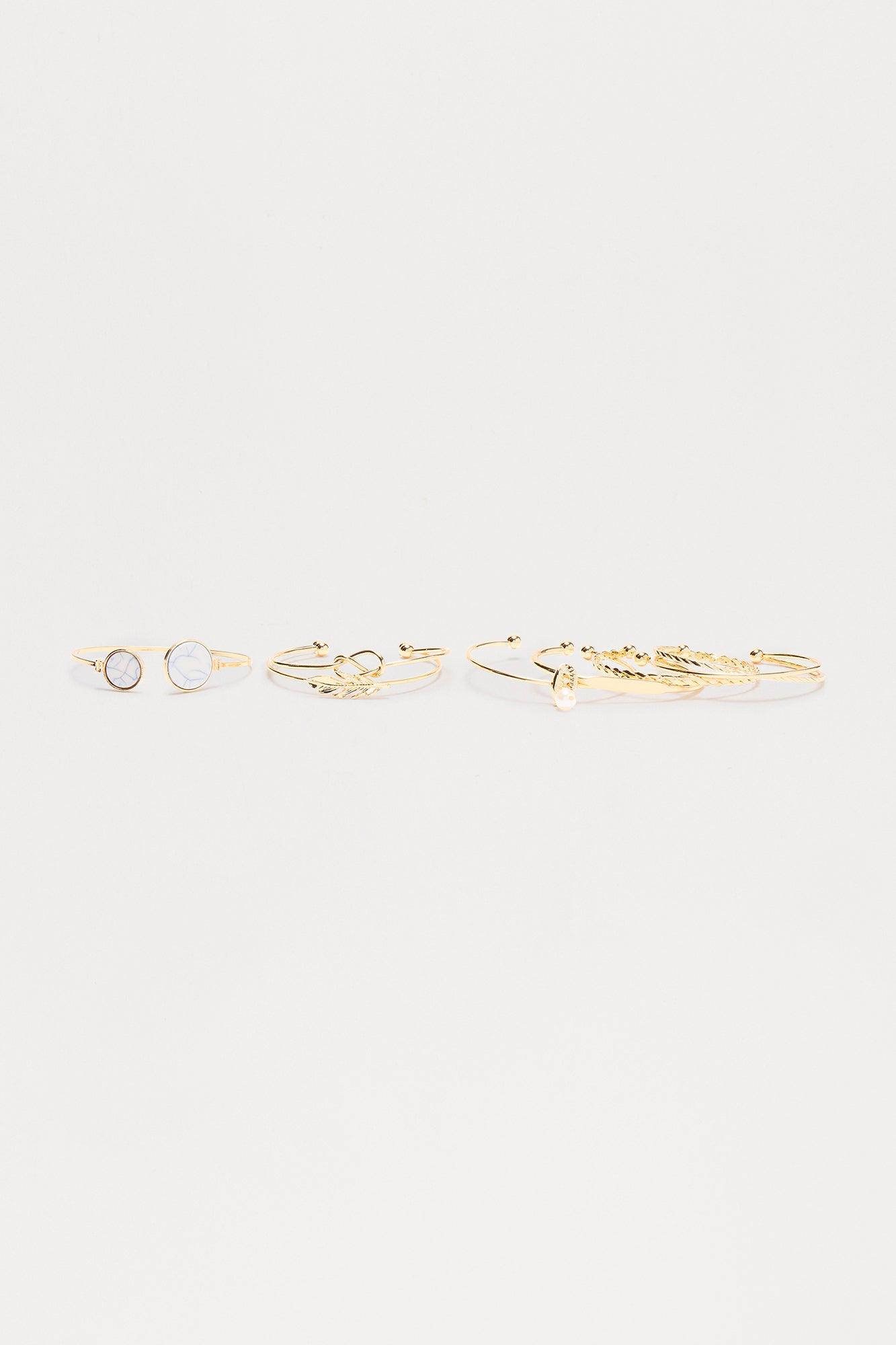 Sea Breeze 7 Piece Multi Bracelet Set - Gold Product Image