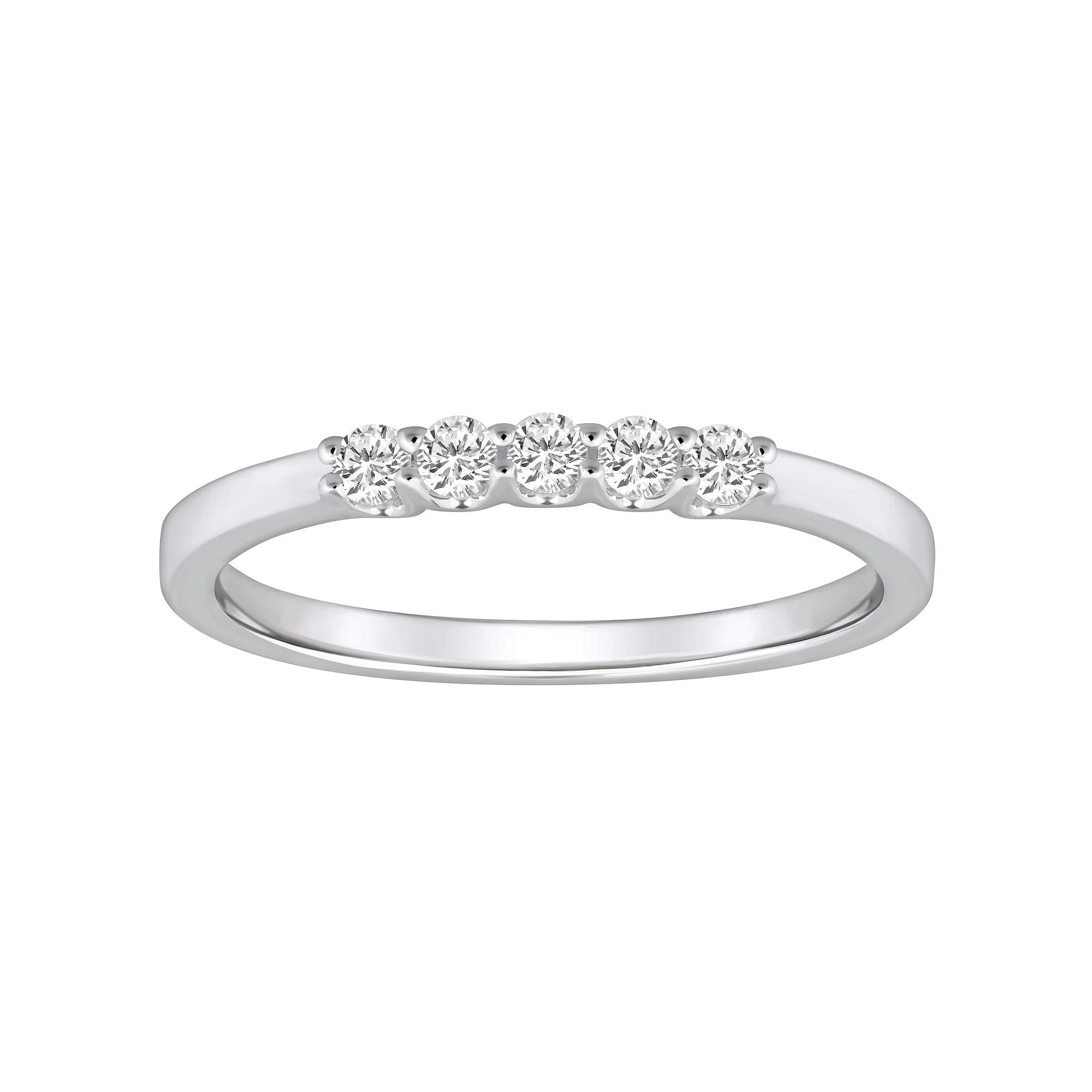 Alyson Layne 14k Gold 1/4 Carat T.W. Diamond 5-Stone Wedding Band, Women's,  Product Image