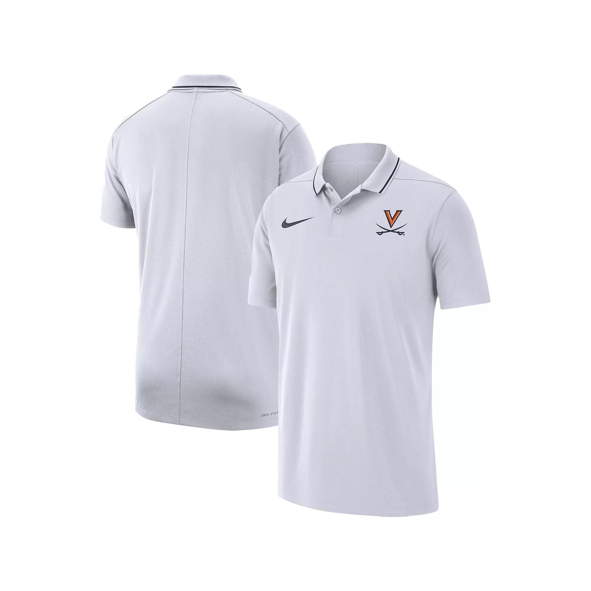 Men's Nike White Virginia Cavaliers 2023 Coaches Performance Polo,  Product Image