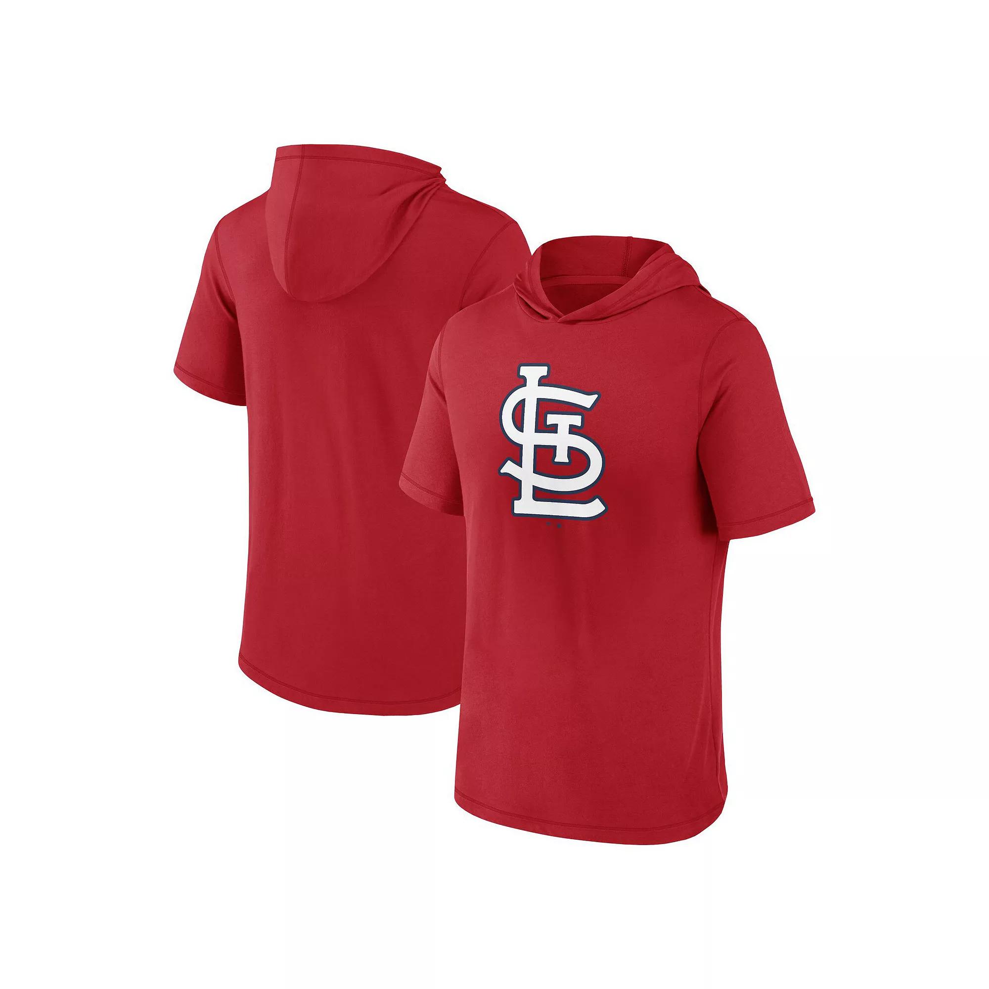 Men's Fanatics Branded Red St. Louis Cardinals Short Sleeve Hoodie T-Shirt,  Product Image
