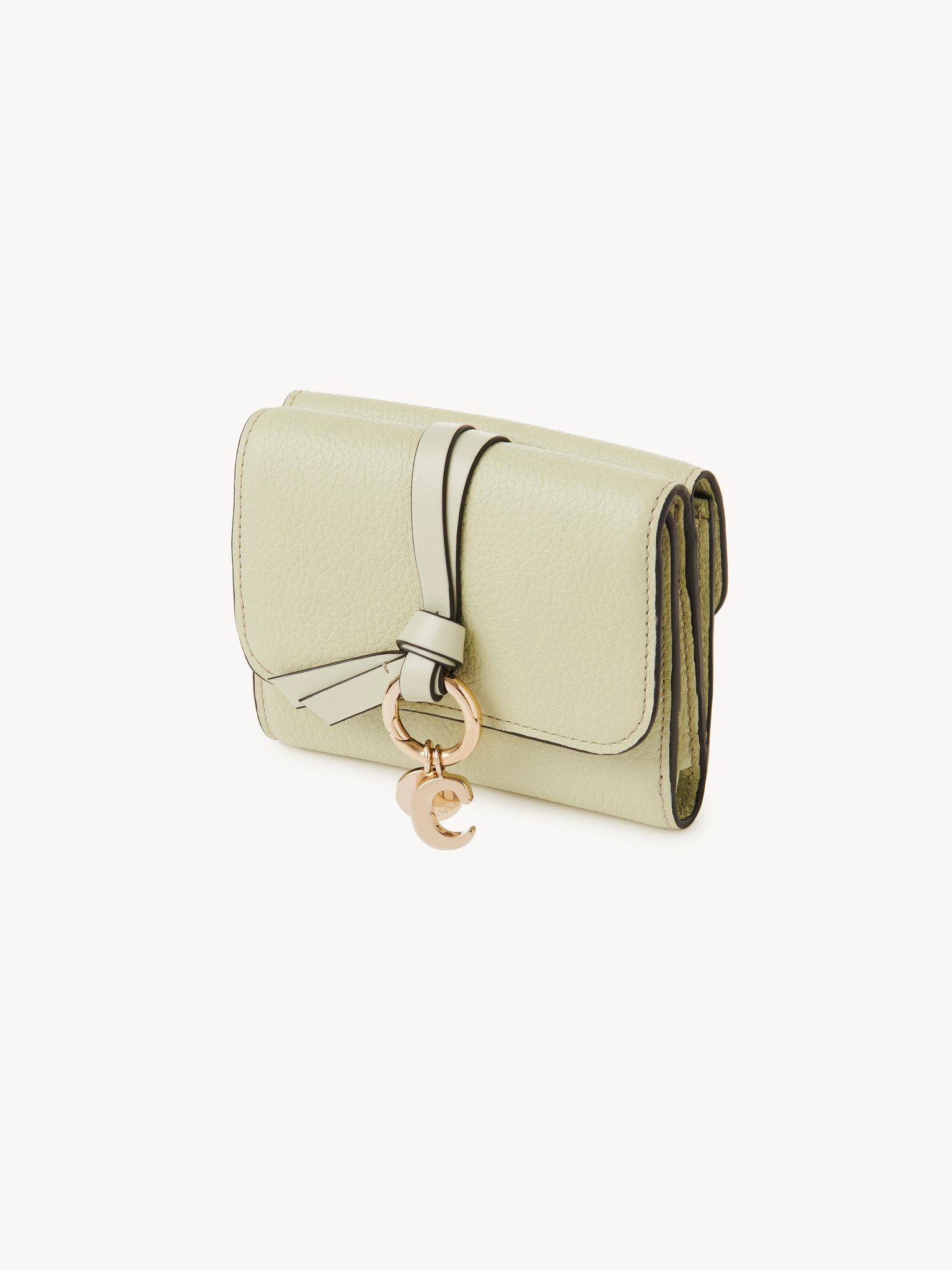 Small Alphabet tri-fold in grained leather Product Image