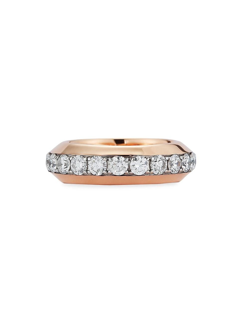 Womens Grant 18K Rose Gold & Diamond Angled Band Ring Product Image