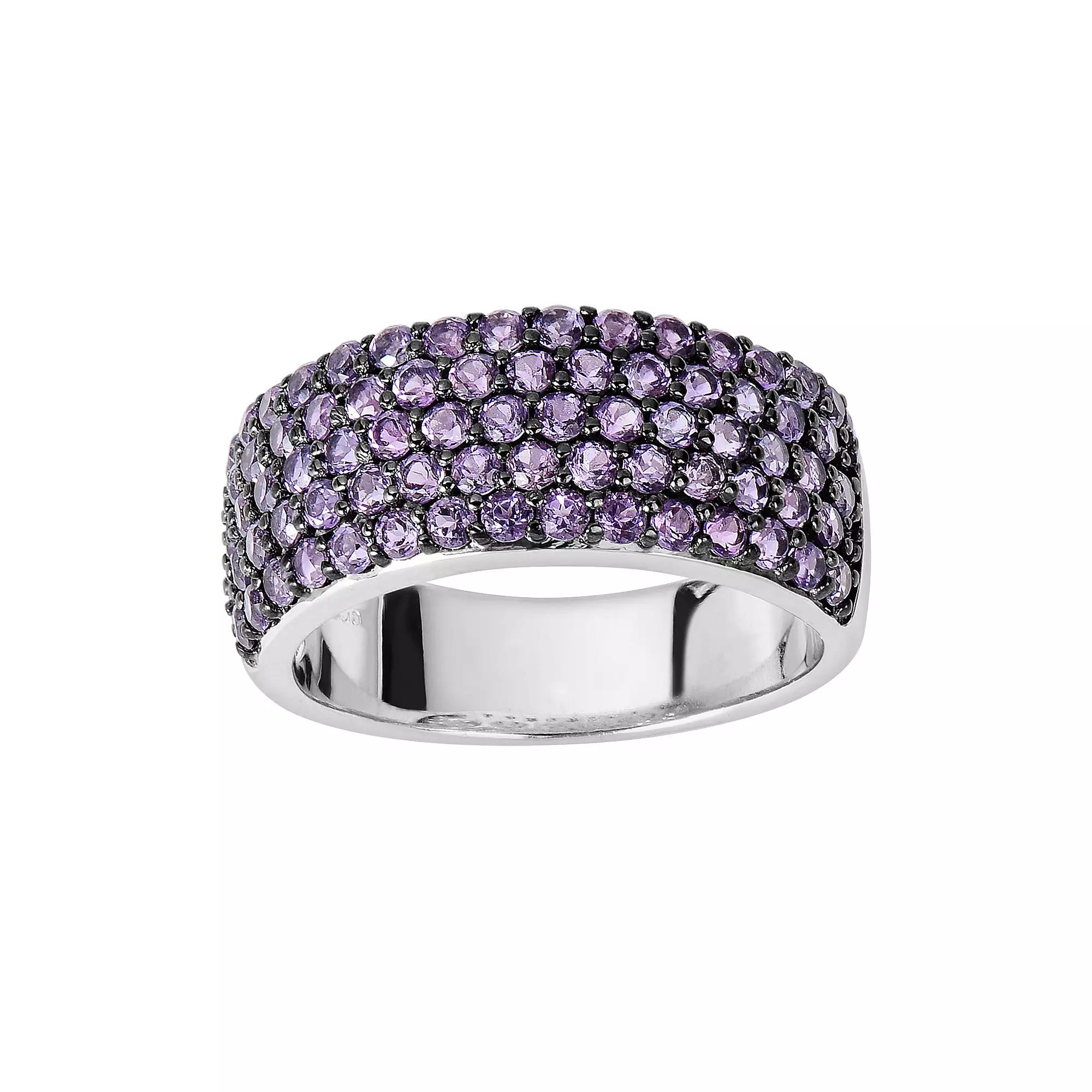 Oro Leoni Sterling Silver Amethyst Ring, Women's, Size: 7, Purple Product Image