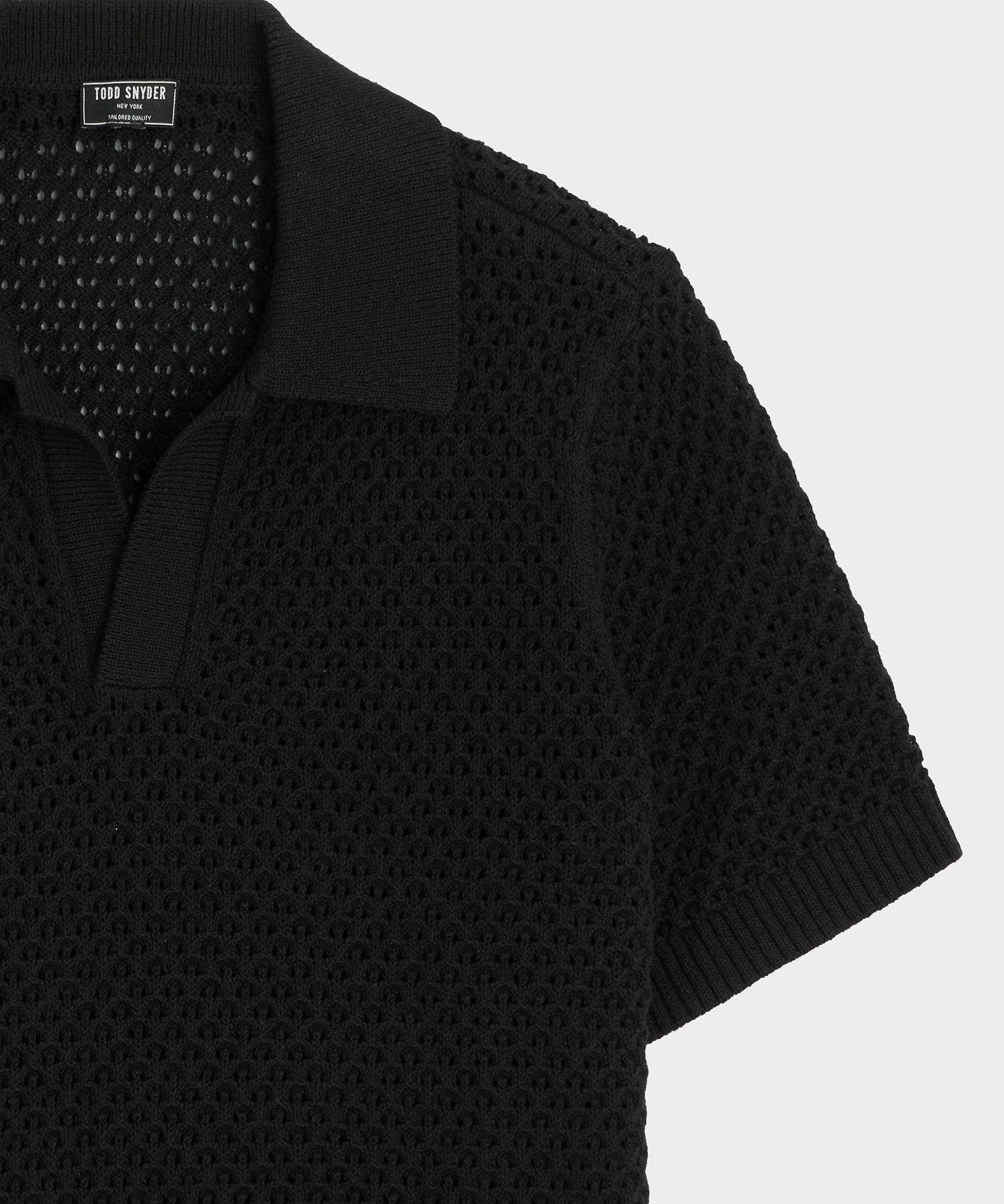 Relaxed Open-Knit Montauk Sweater Polo Product Image