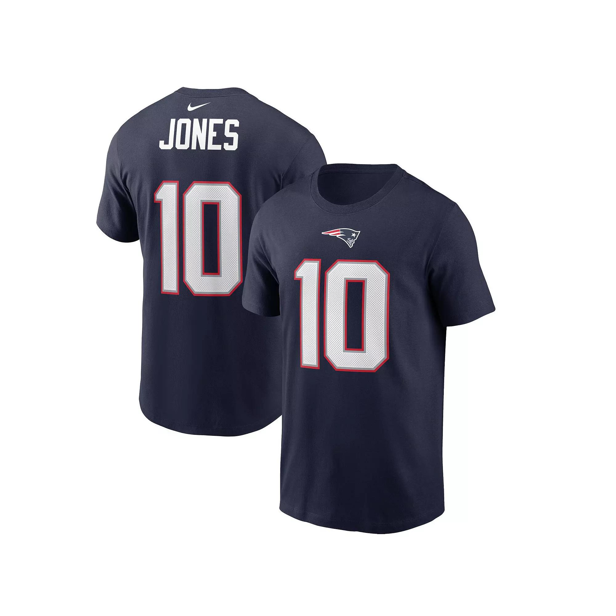 Men's Nike Mac Jones Navy New England Patriots Player Name & Number T-Shirt, Size: Medium, Blue Product Image