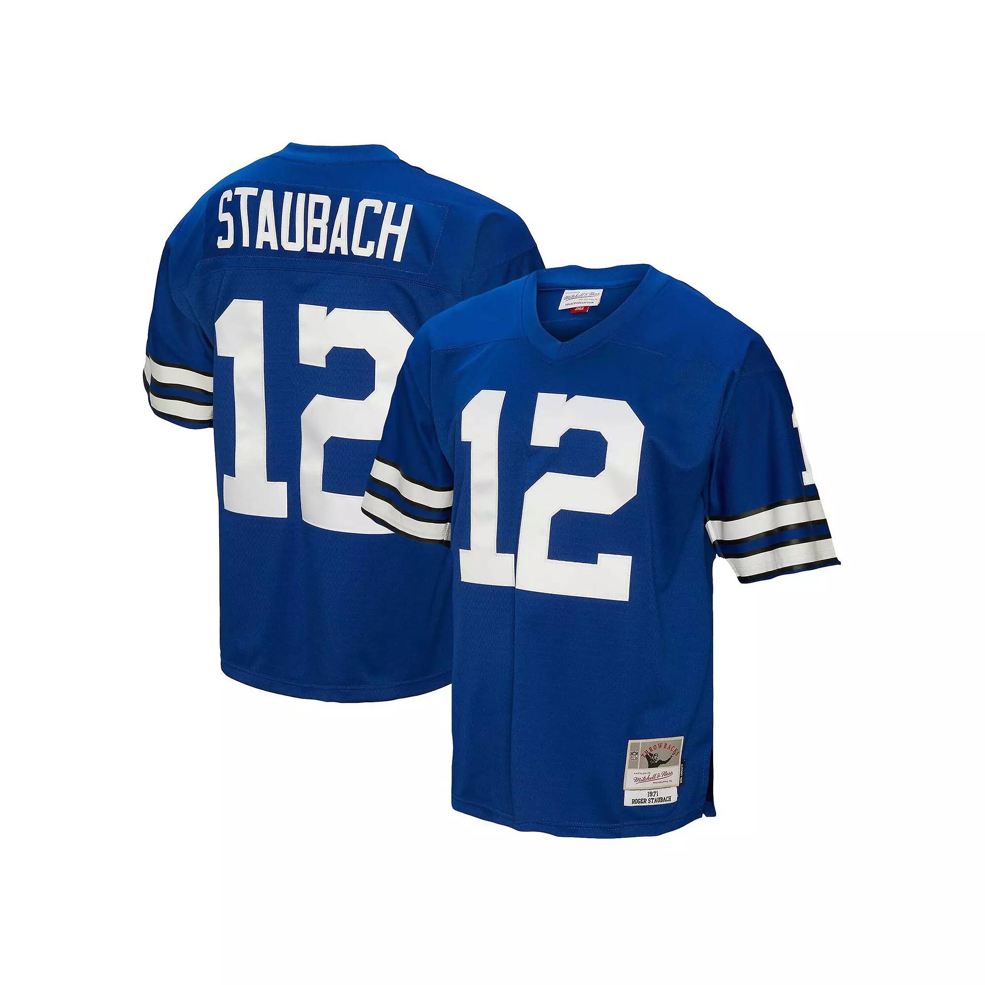 Men's Mitchell & Ness Roger Staubach Navy Dallas Cowboys Big & Tall 1971 Legacy Retired Player Jersey,  Product Image