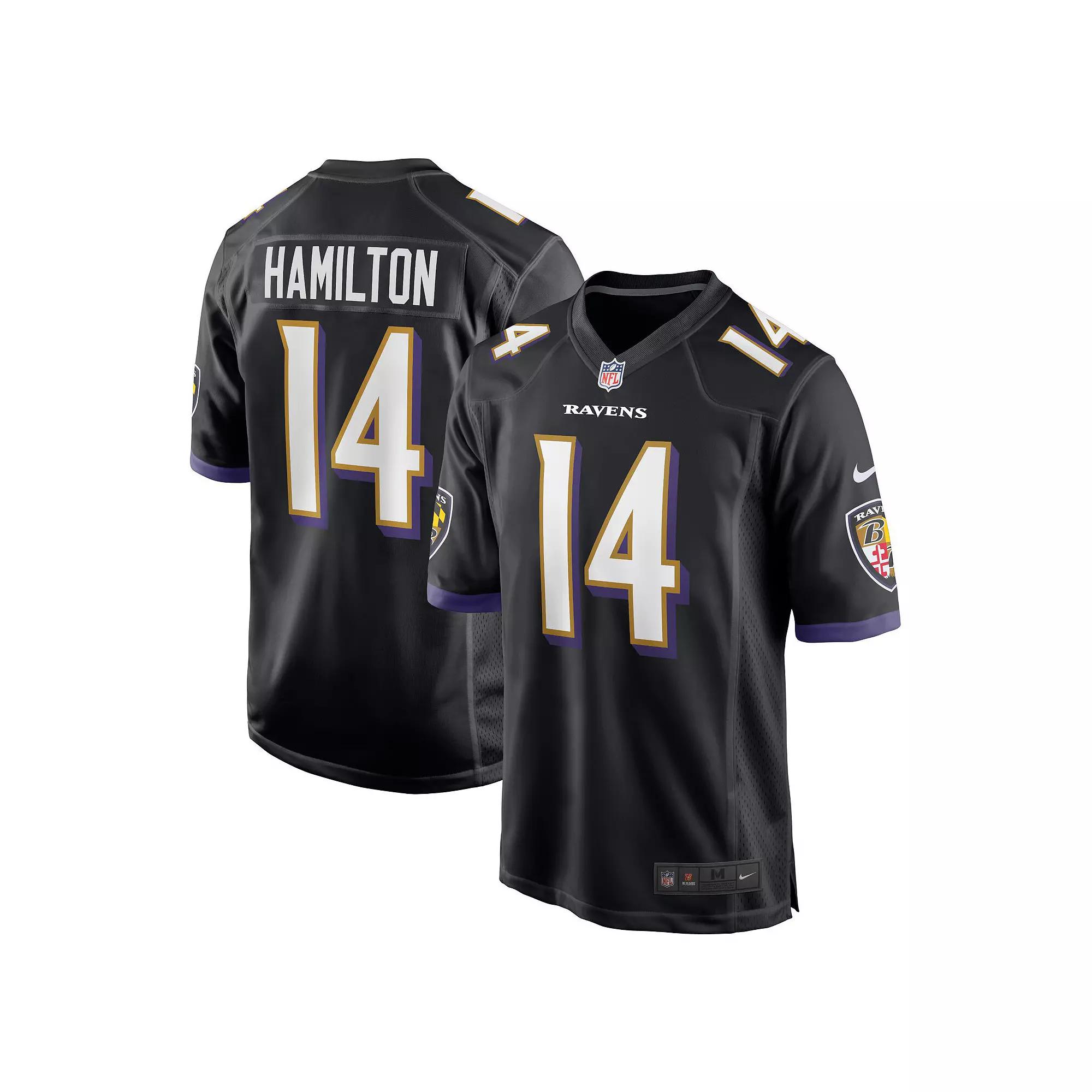 Men's Nike Kyle Hamilton Black Baltimore Ravens Player Game Jersey,  Product Image