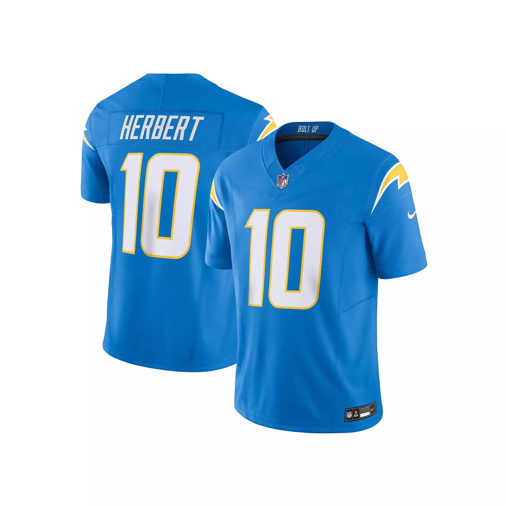 Men's Nike Justin Herbert Navy Los Angeles Chargers Vapor F.U.S.E. Limited Jersey,  Product Image