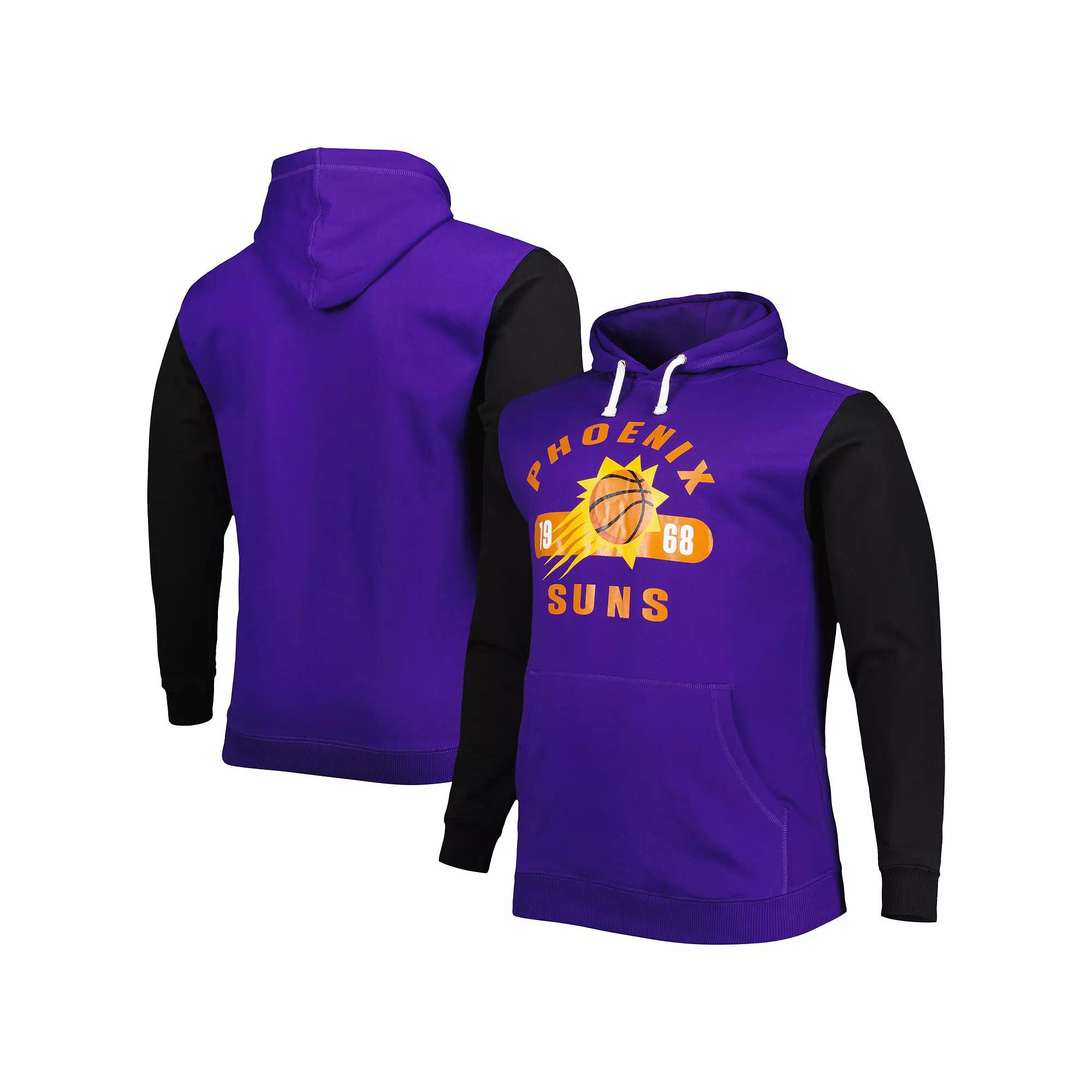 Men's Fanatics Branded Purple/Black Phoenix Suns Big & Tall Bold Attack Pullover Hoodie,  Product Image