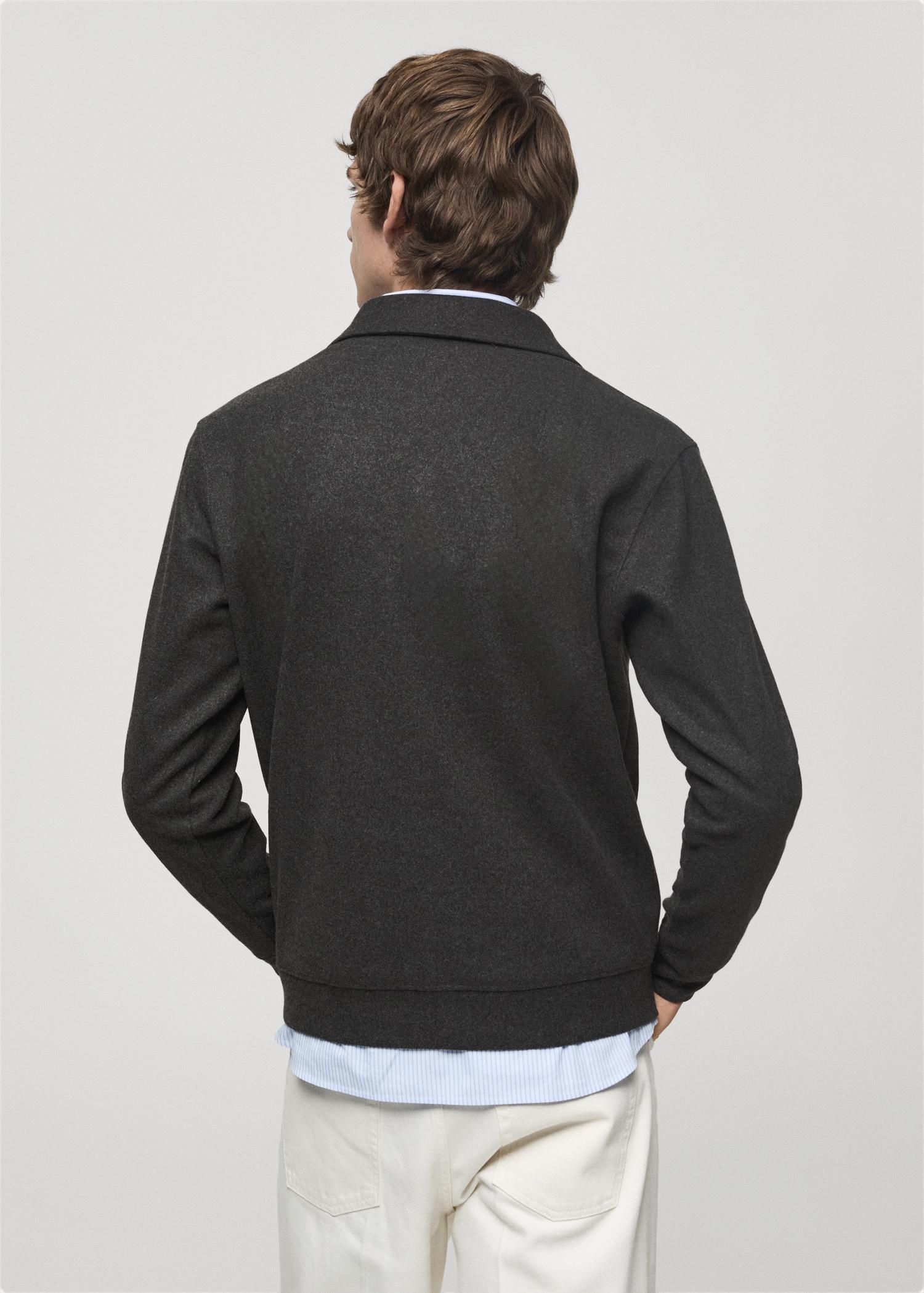 Regular fit sweatshirt-fabric polo shirt - Men | MANGO USA Product Image