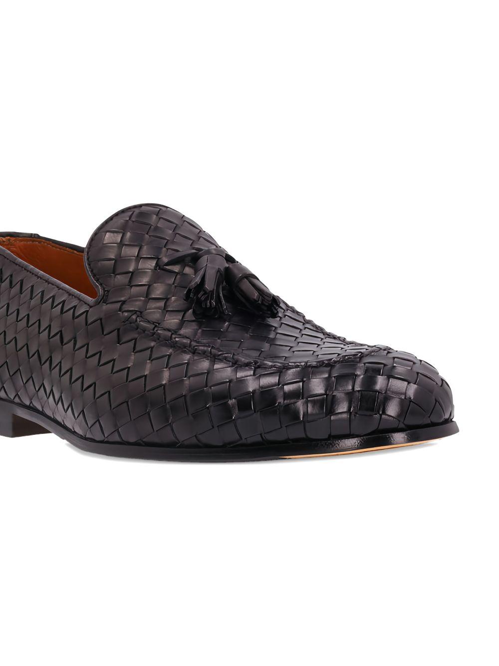 woven-leather tassel-embellished loafers Product Image