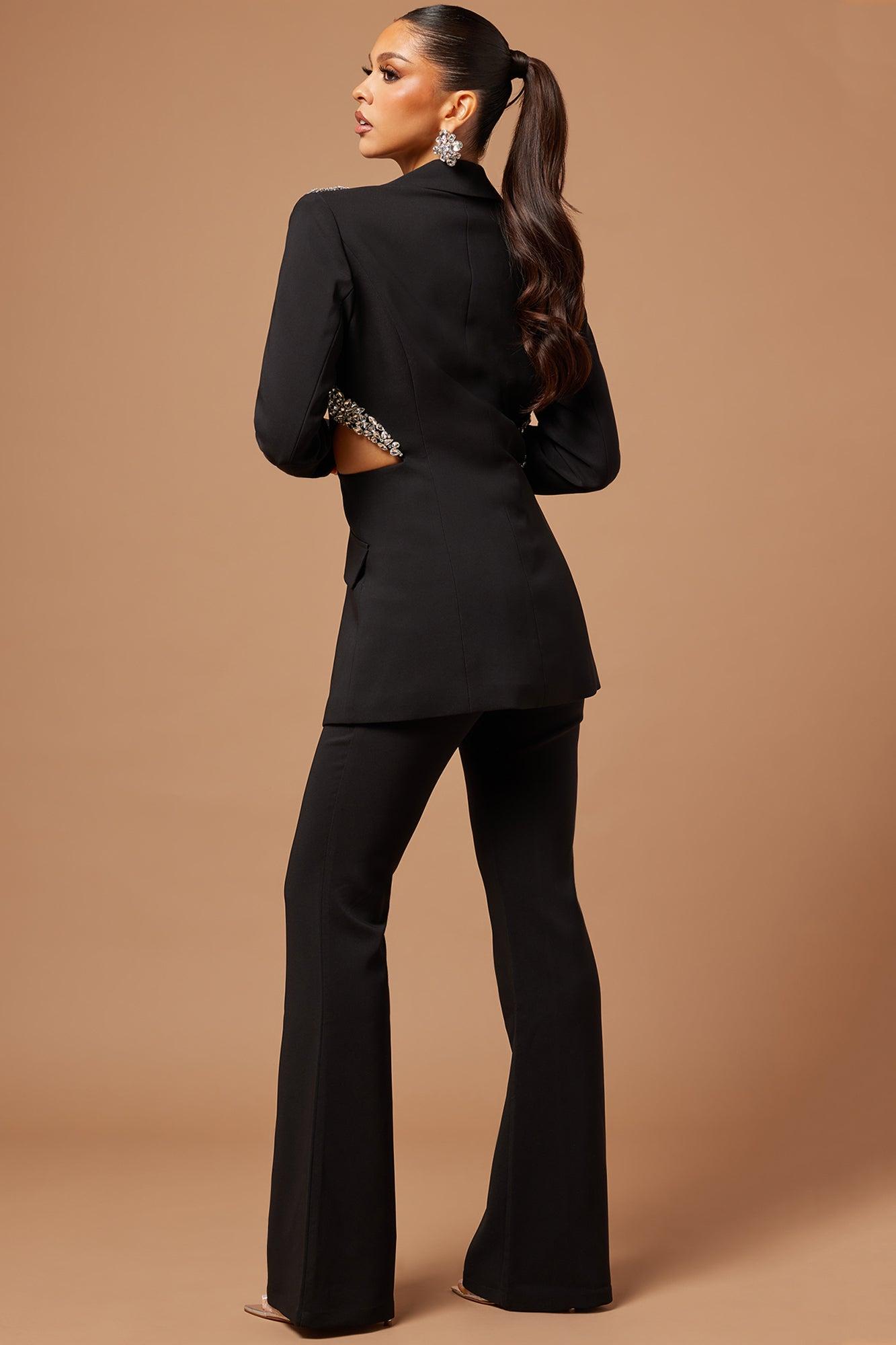 Claire Embellished Suit Set - Black Product Image