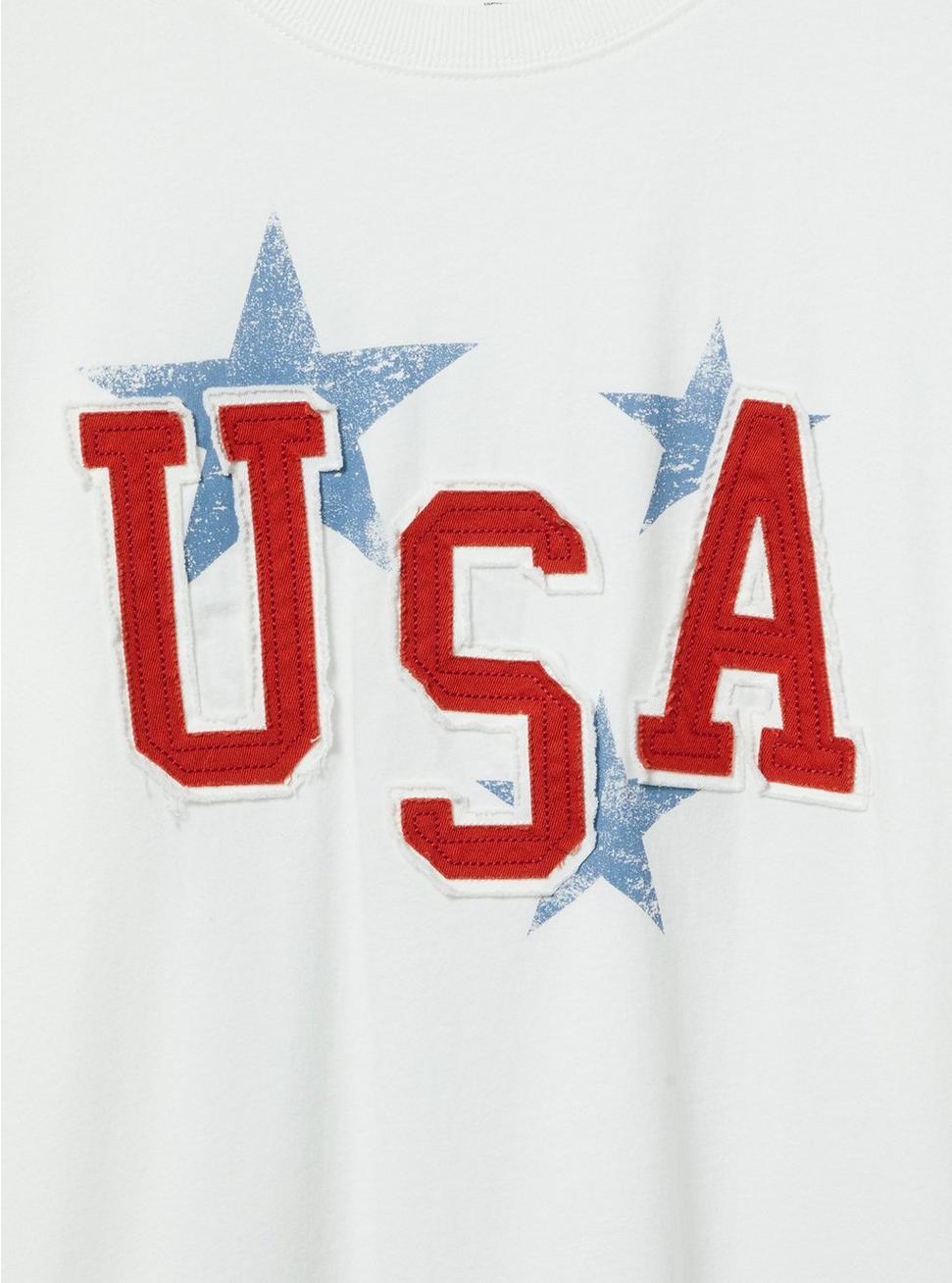 USA Relaxed  Heritage Jersey Crew Tee Product Image