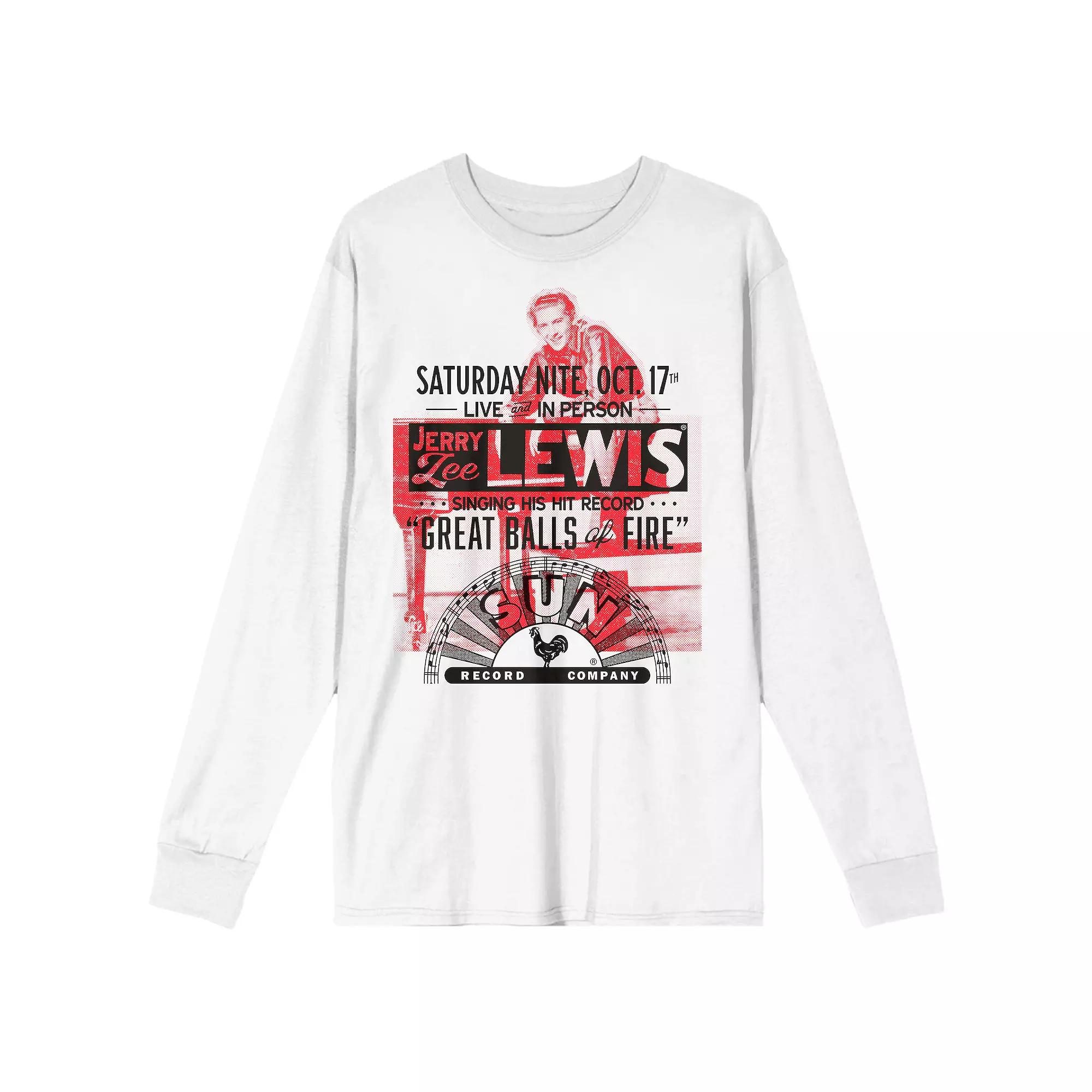 Mens Sun Records Saturday Nite Oct. 17th Jerry Lee Lewis Long Sleeve Tee Product Image