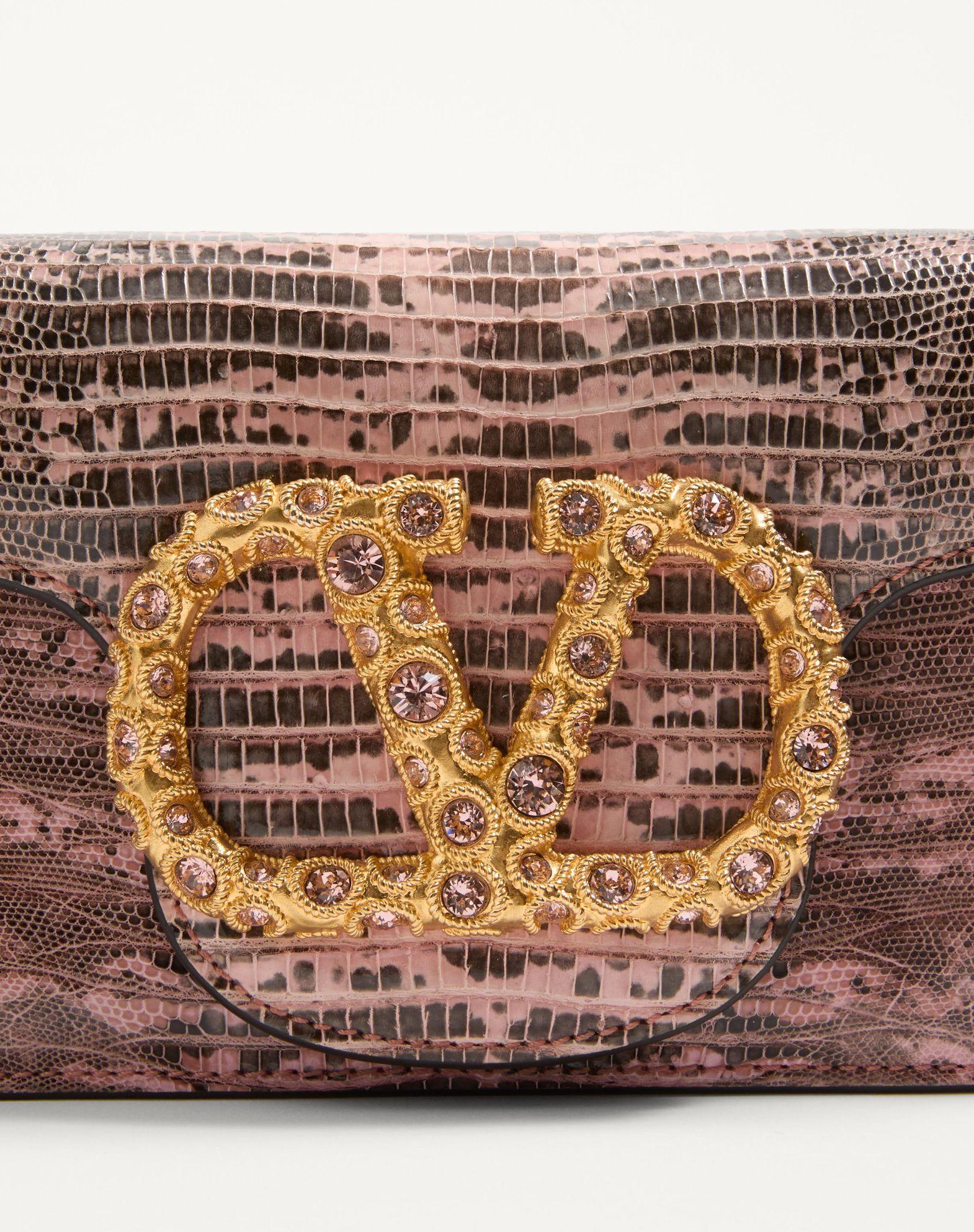 Valentino Garavani Locò Small Shoulder Bag In Tejus With Jewel Logo Product Image
