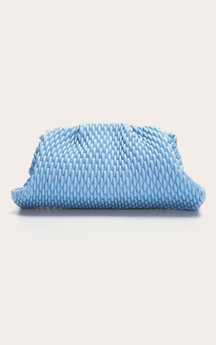 Powder Blue Soft PU Weave Clutch Bag Product Image