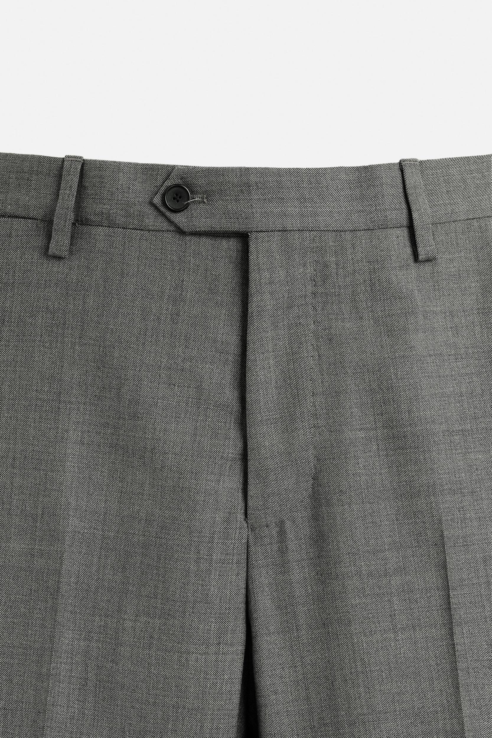 100% WOOL STRUCTURE SUIT PANTS Product Image