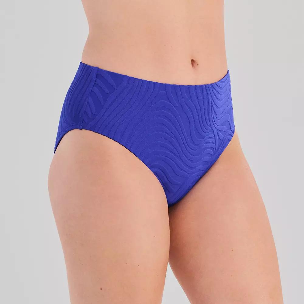 Women's Freshwater Compression Swim Bottoms, Size: Large, Zebra Blue Product Image