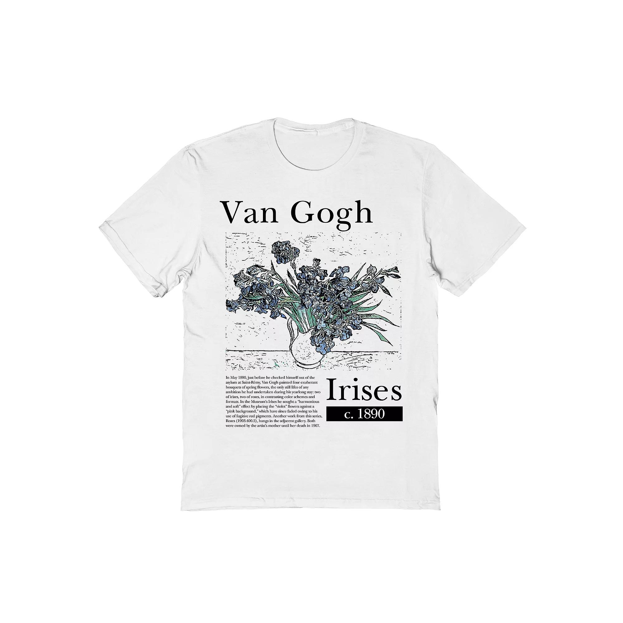 Men's Van Gogh Van Gogh Irises Tee, Size: Medium, Light Pink Product Image