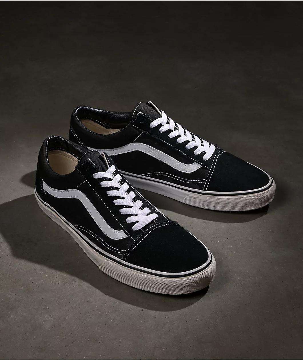 Vans Old Skool Black & White Skate Shoes Product Image